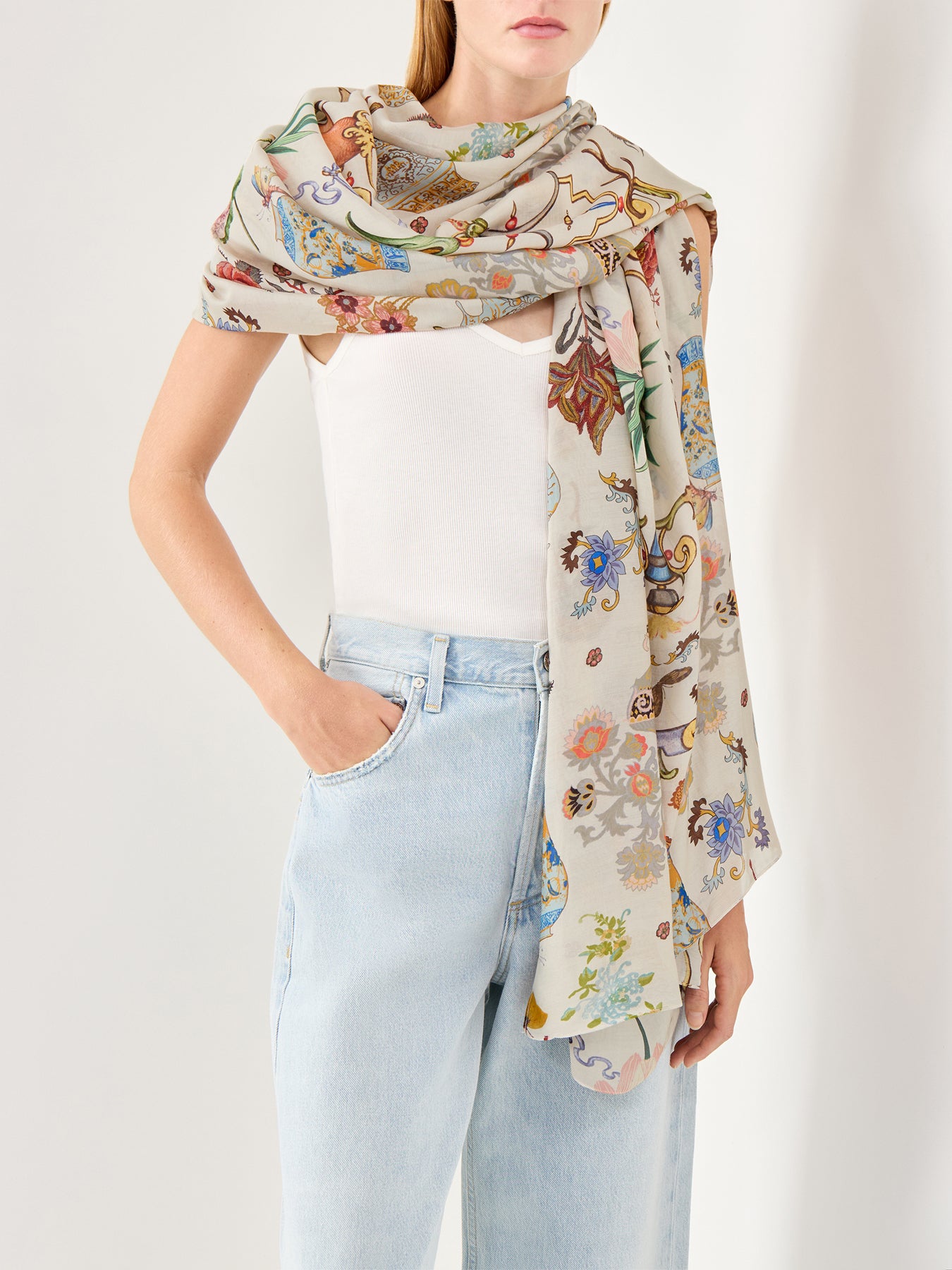 Cornucopia Ivory Scarf