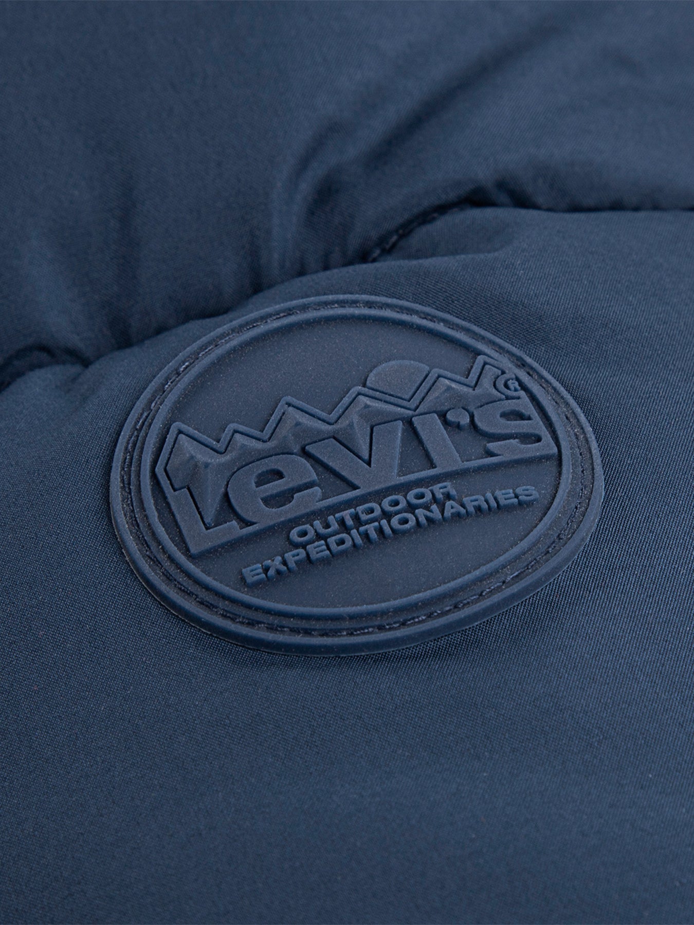 Puffer Jacket With Hoddie Logo Blue