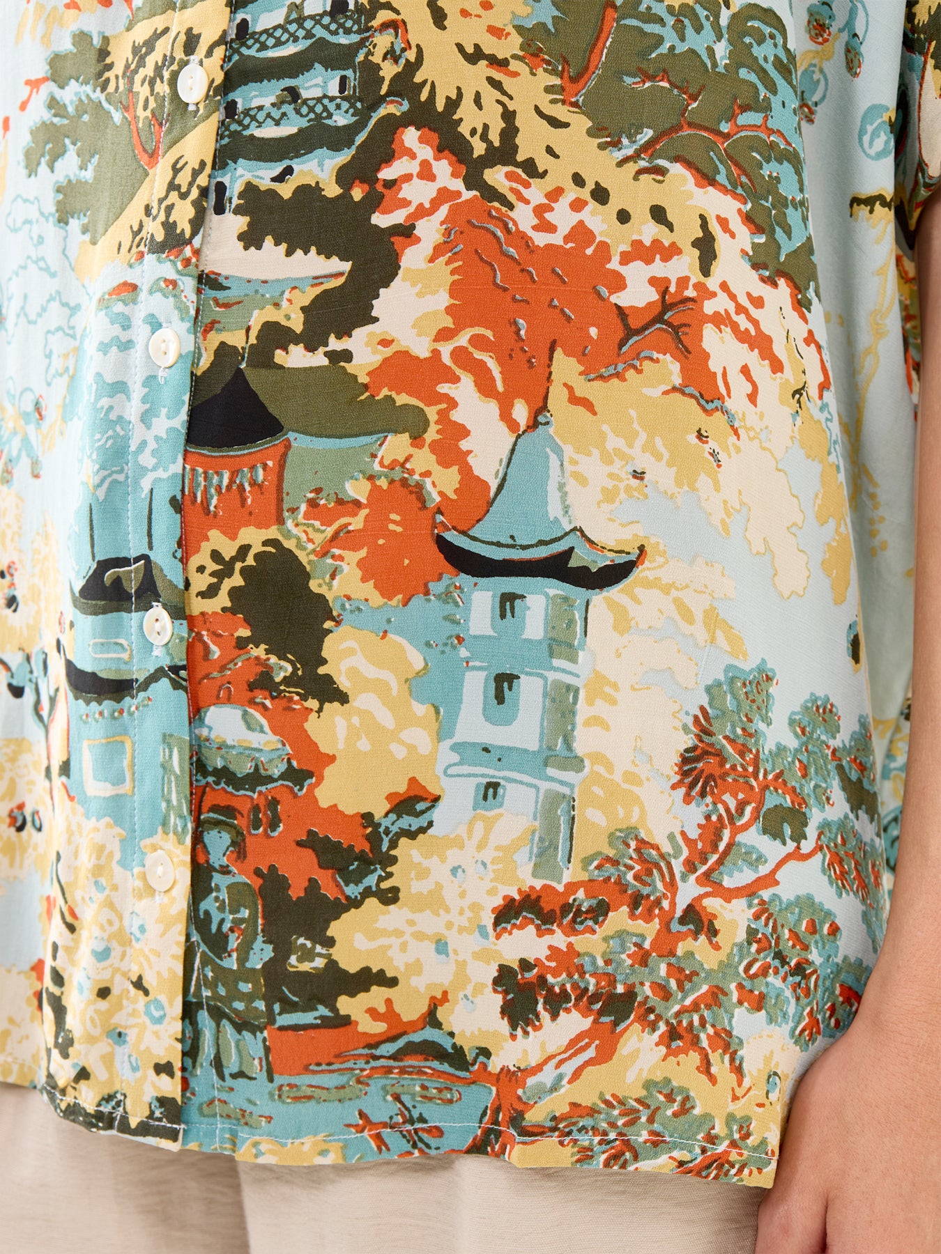 China Tree Aqua Blouse