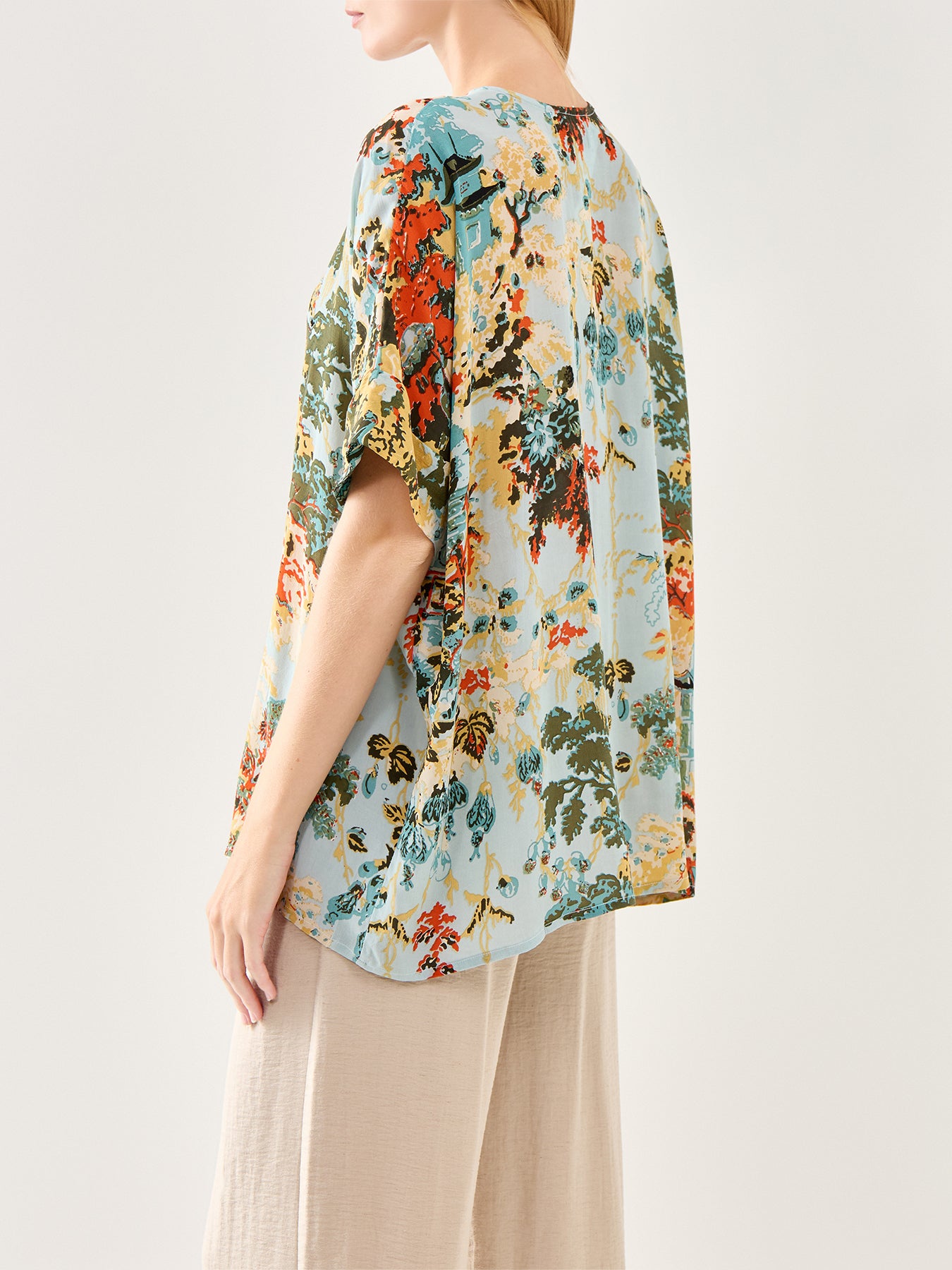 China Tree Aqua Blouse