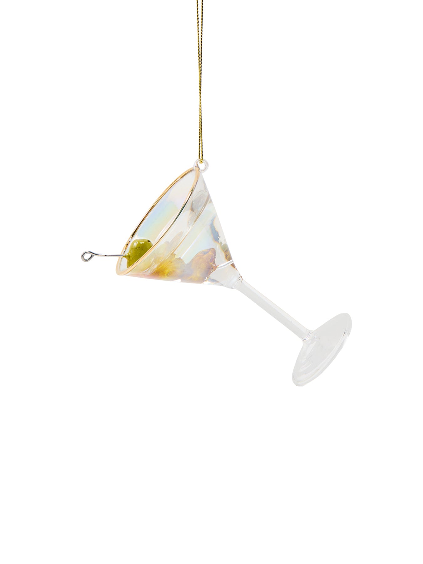 Glass Dirty Martini Christmas Tree Hanging Decoration
