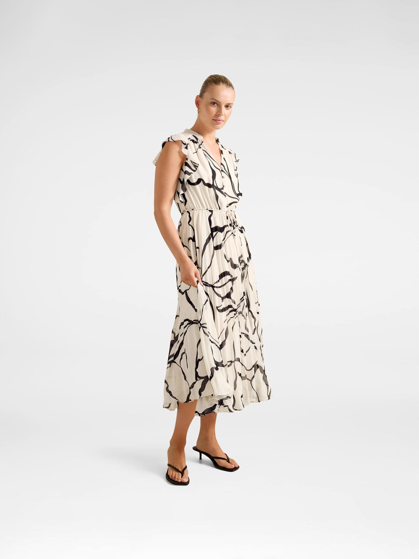 Morgan Pleated Midi Dress