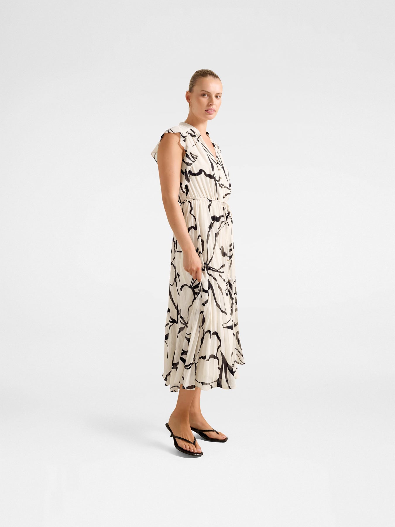 Morgan Pleated Midi Dress