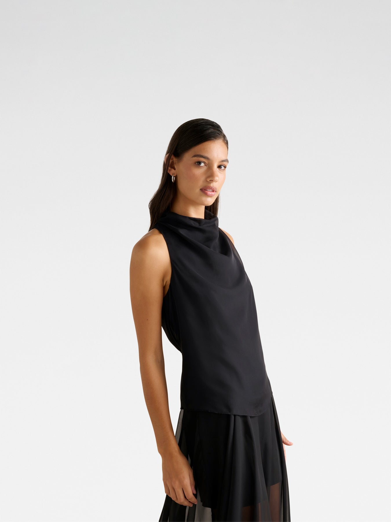 Ayla Draped Halter Neck Top
