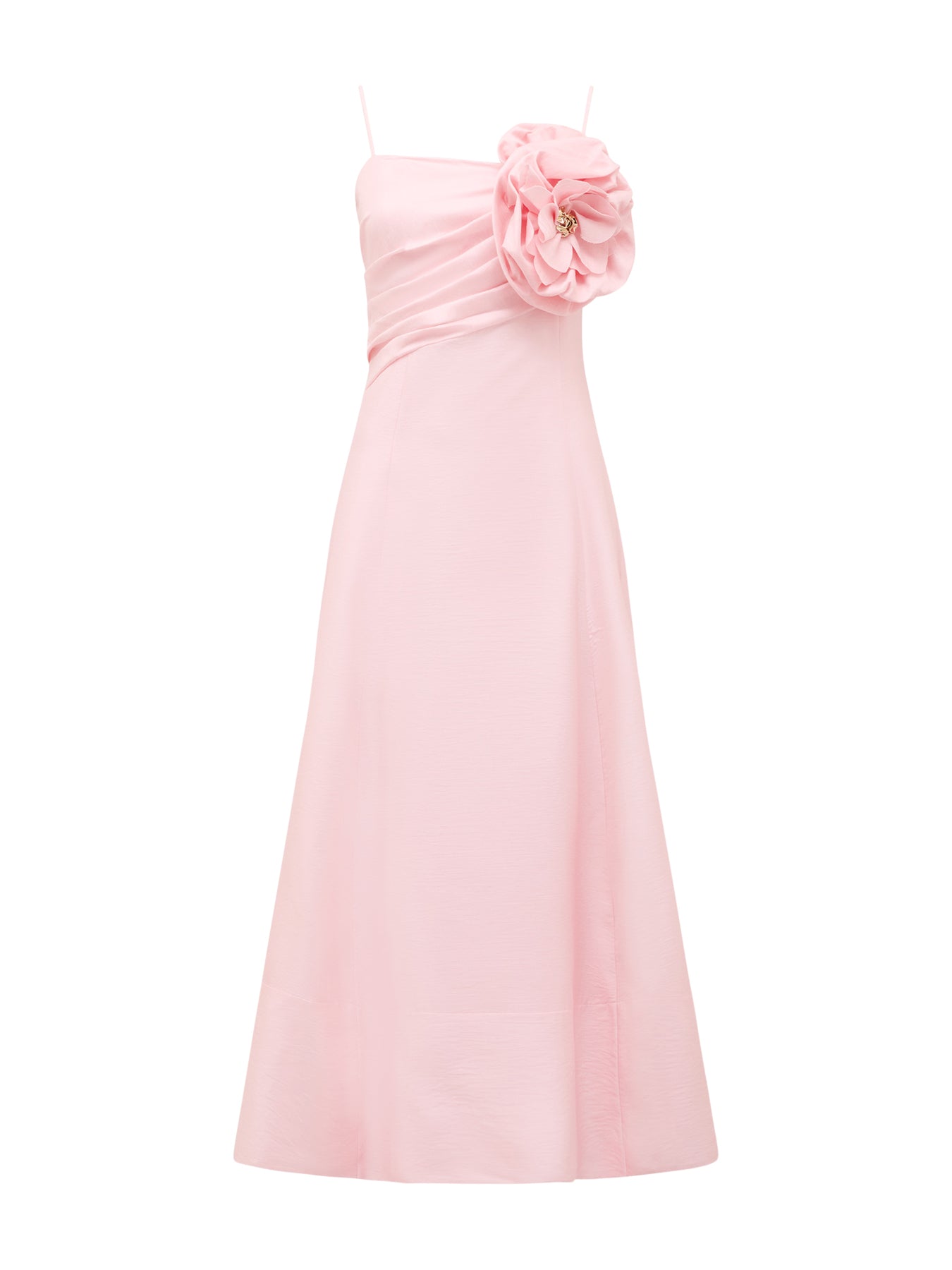 Felicia Structured Flower Midi Dress