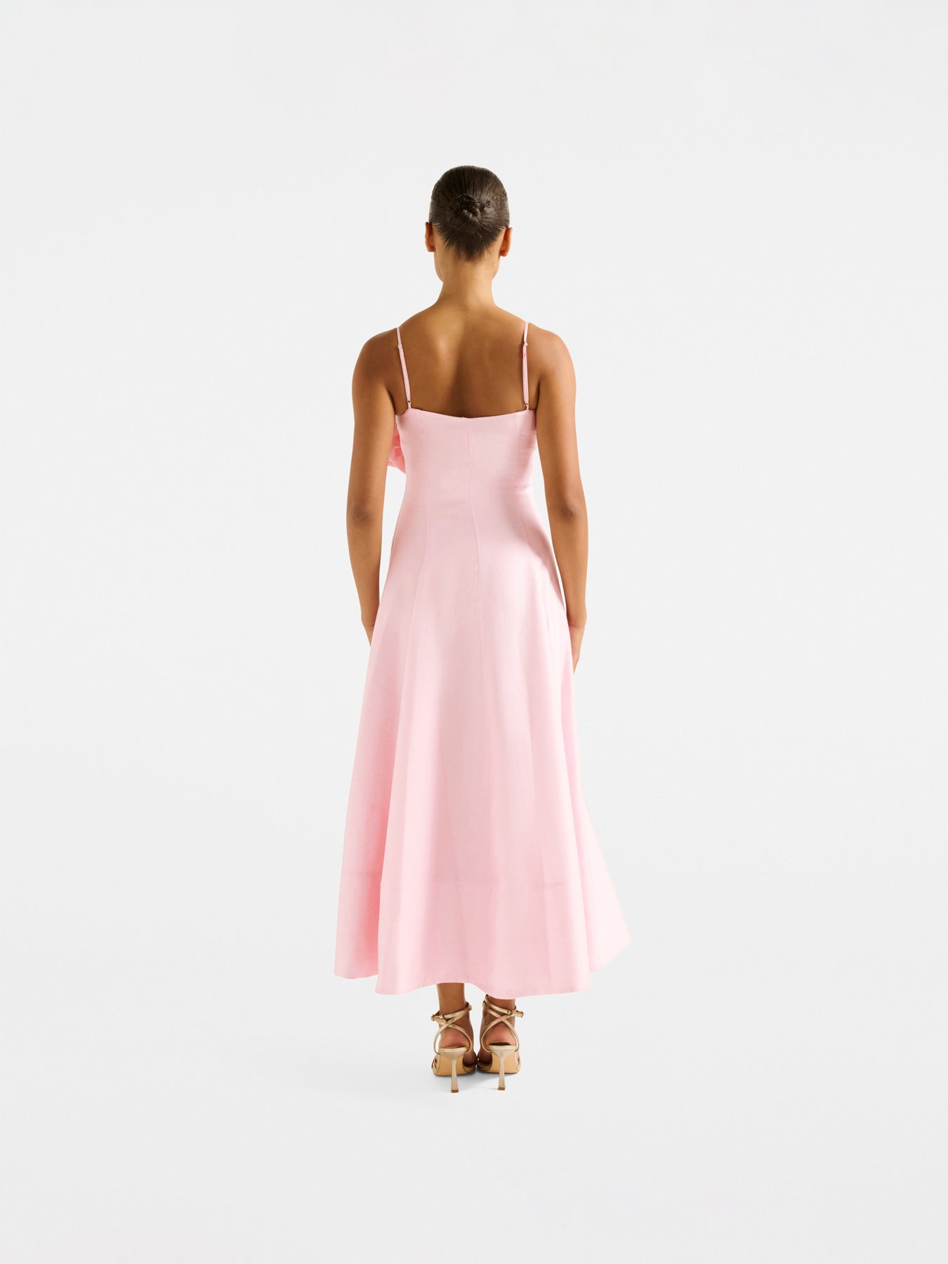 Felicia Structured Flower Midi Dress