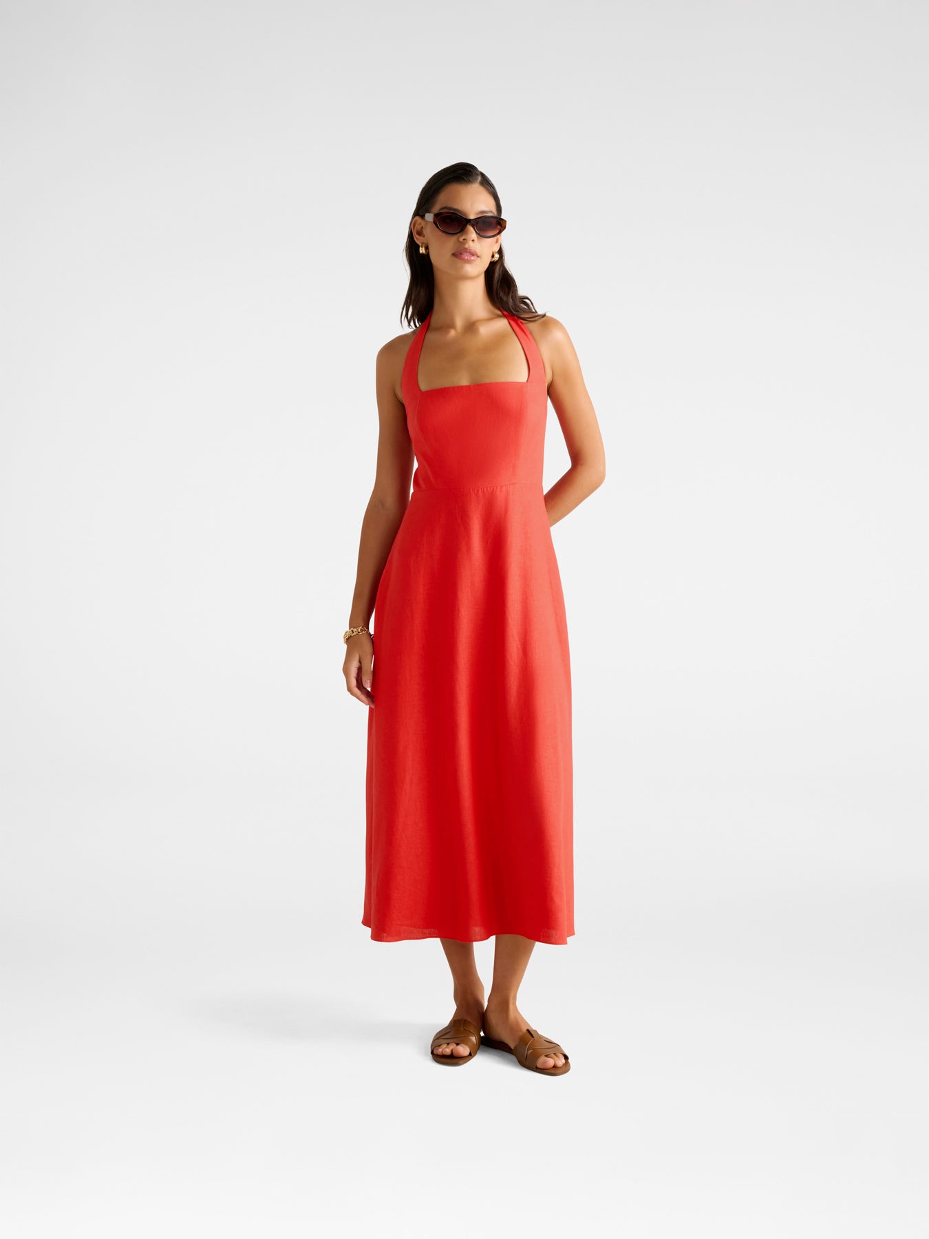 Stevie Halter Neck Midi Dress