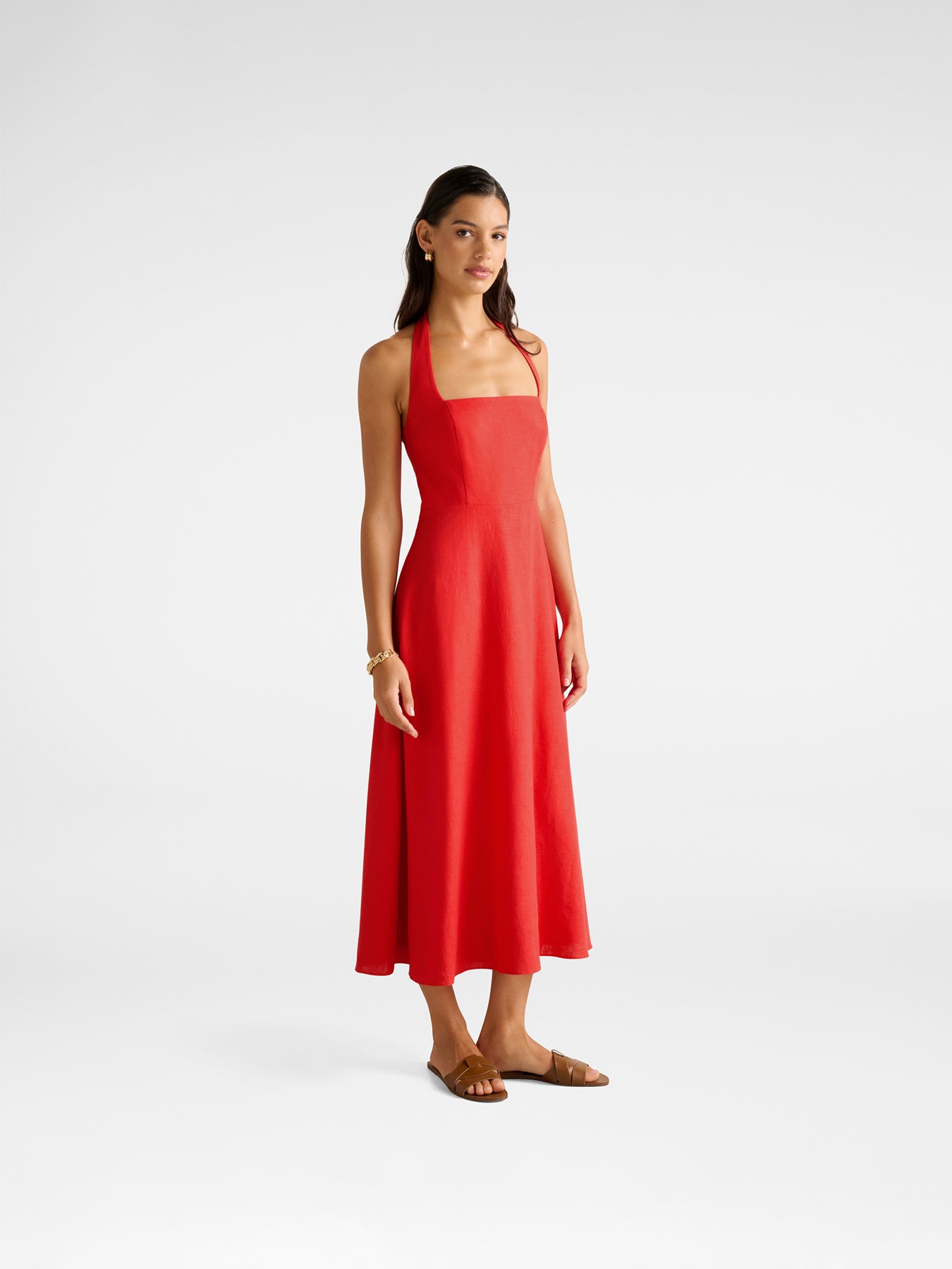 Stevie Halter Neck Midi Dress