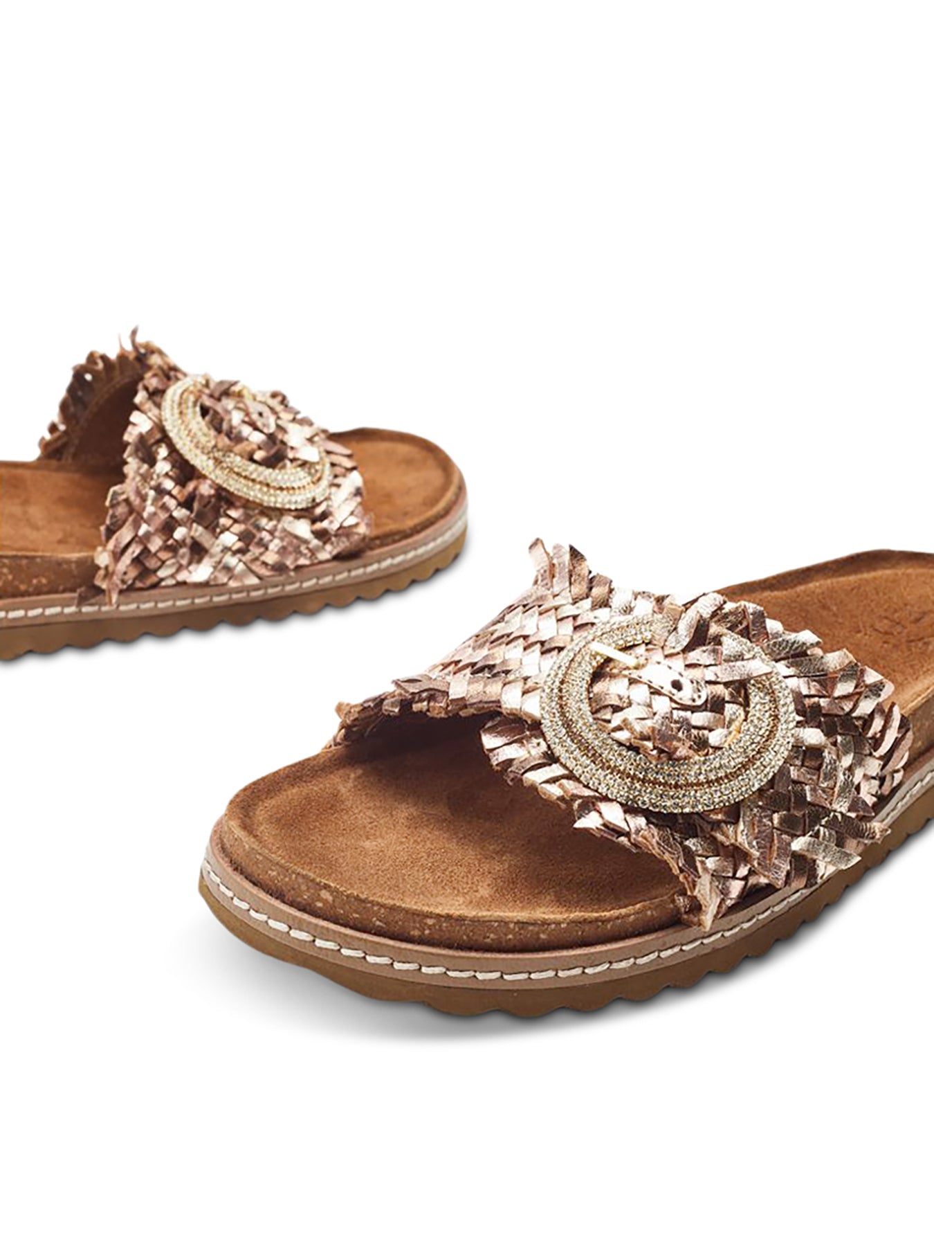 Jarilla Leather Sandals Bronze