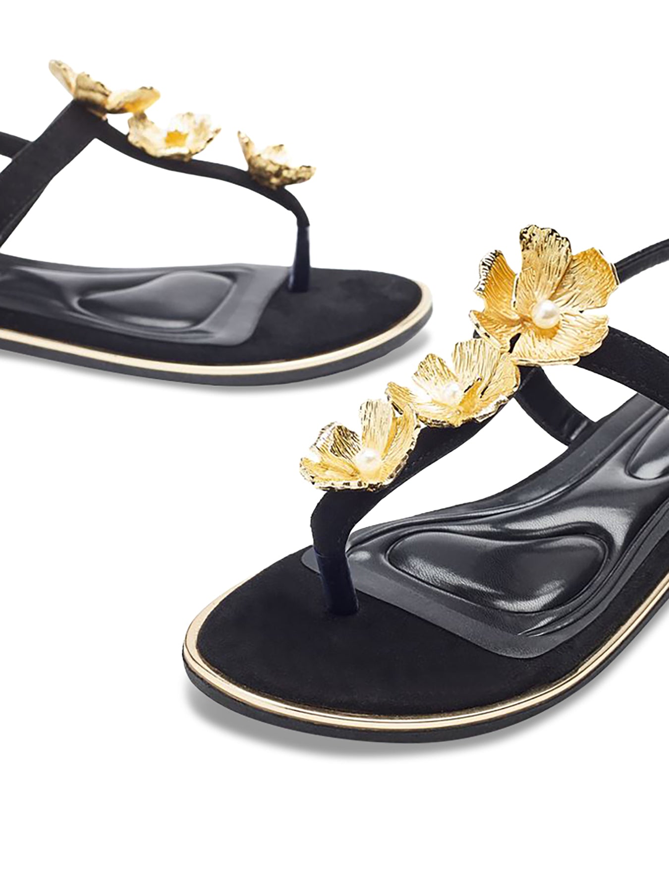Black Jewelle Embellished Sandals