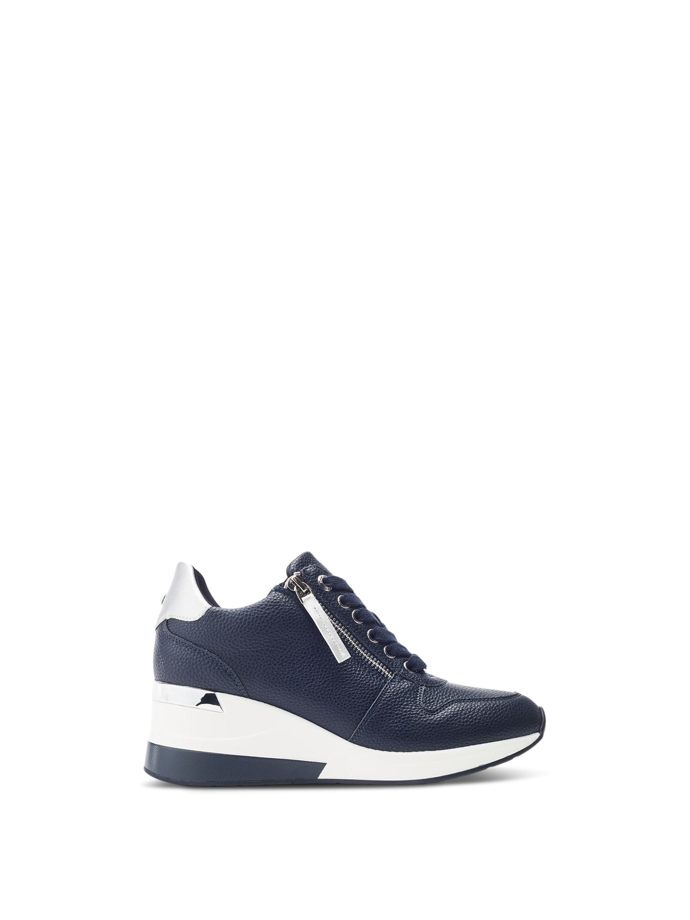 Navy Caspia Wedge Trainers