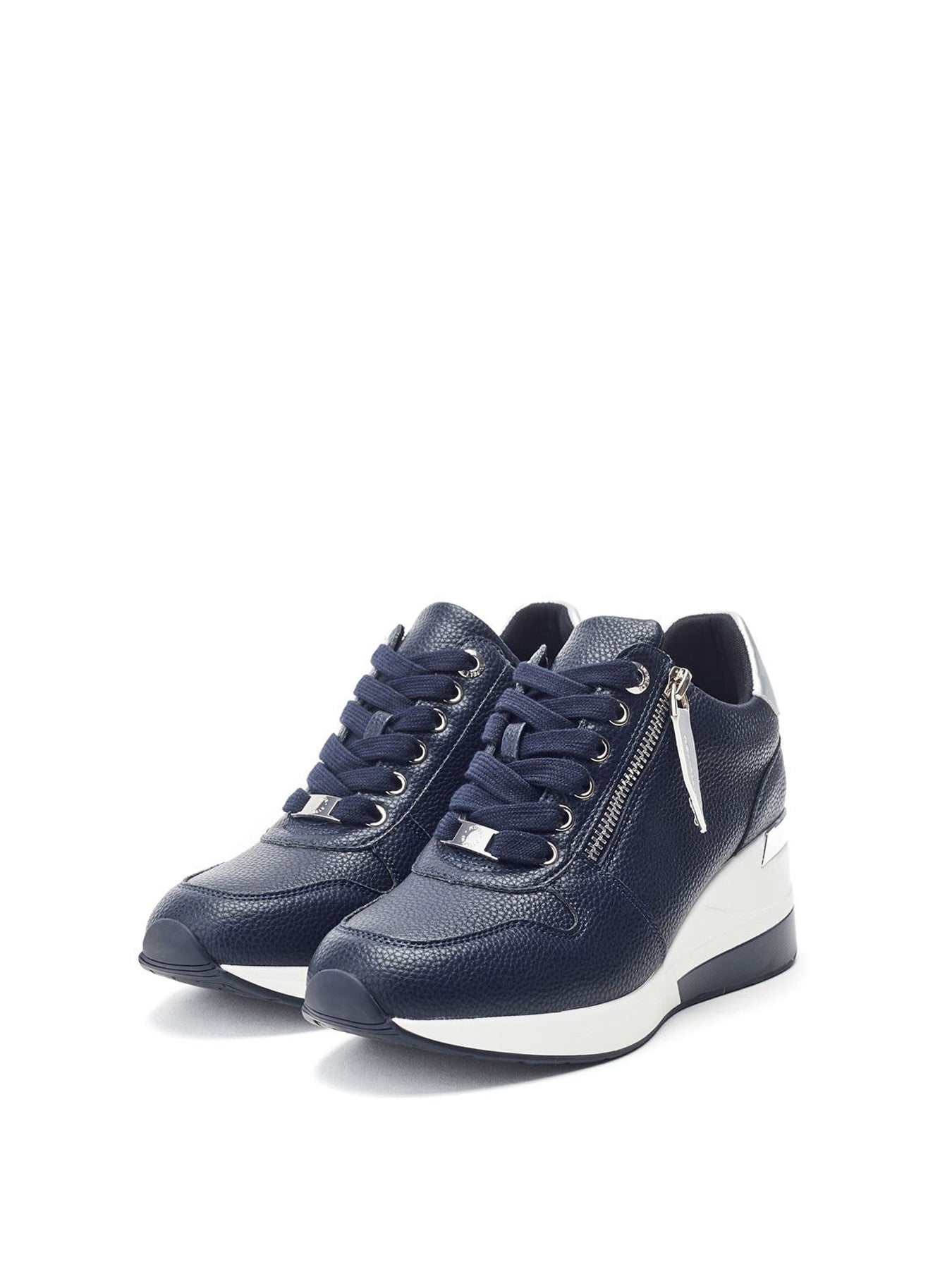 Navy Caspia Wedge Trainers
