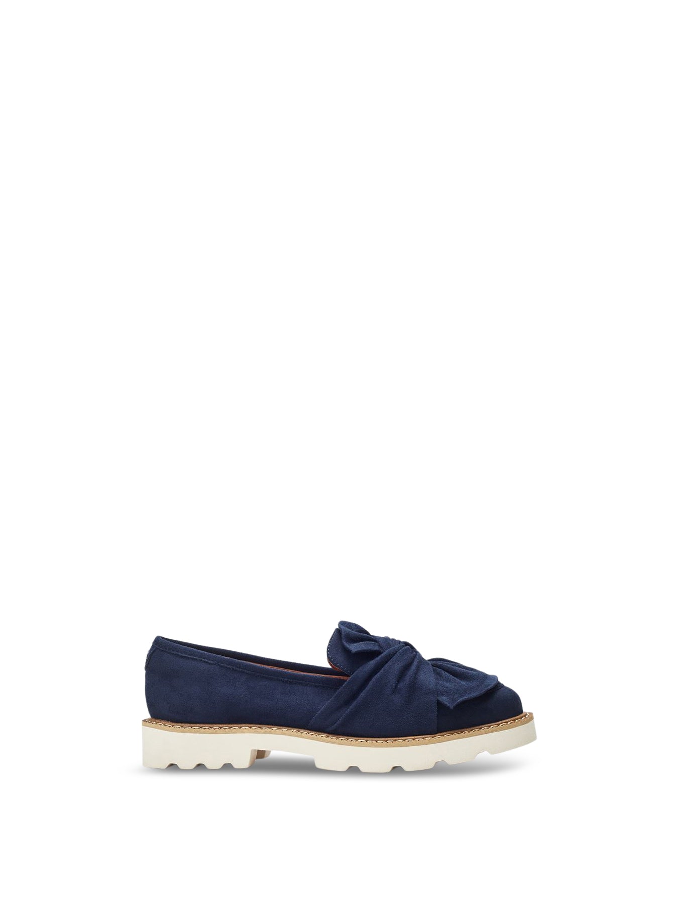 Navy Eves Bow Loafers