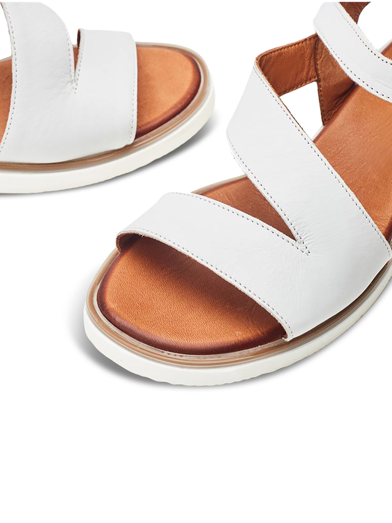White Kapur Strap Sandals