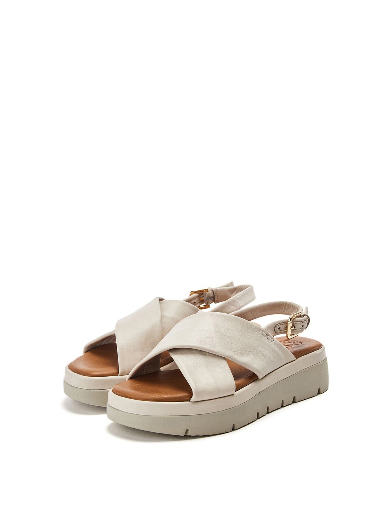 Nettina Leather Sandals White