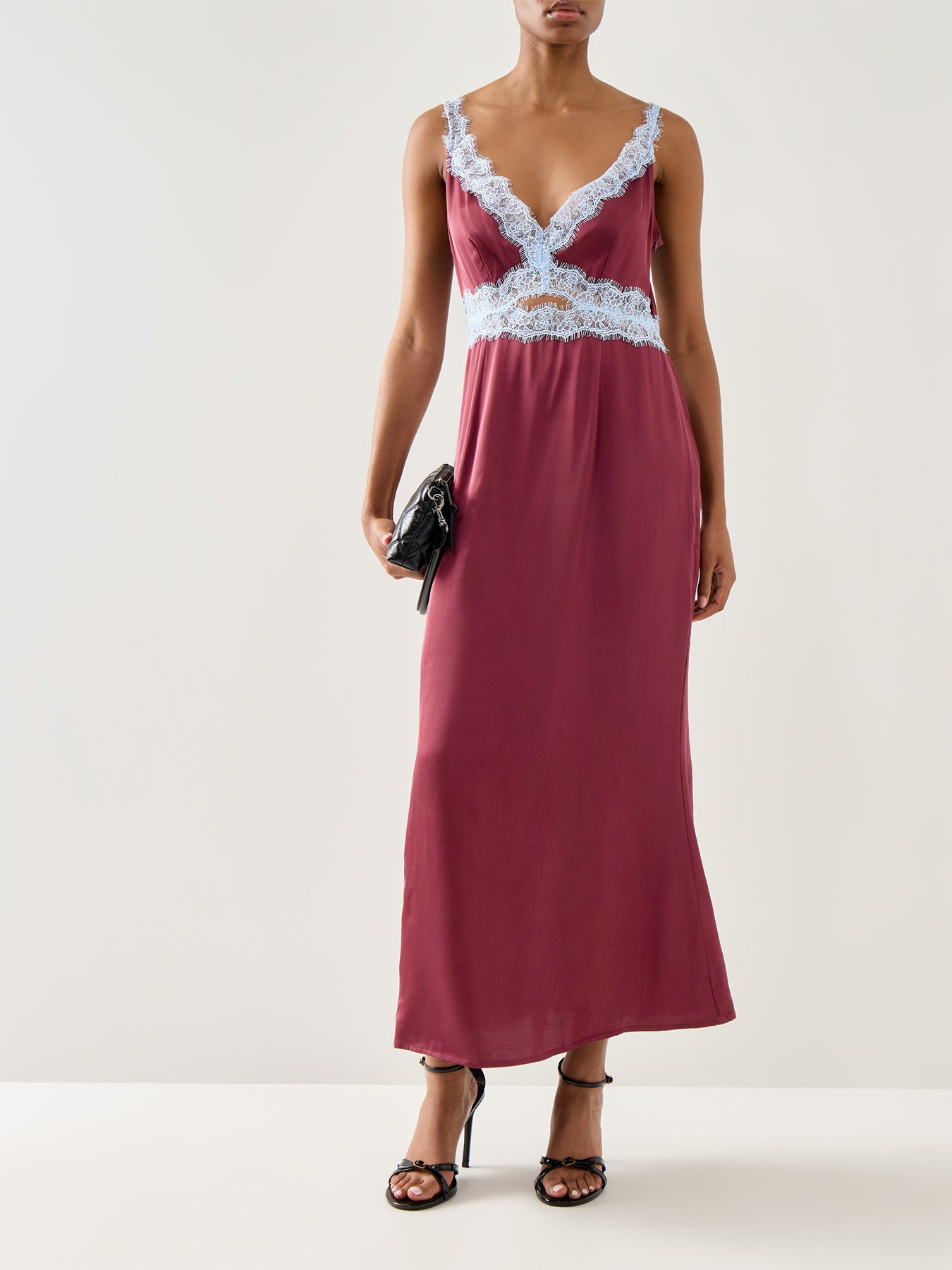 Blue & Burgundy Mimi Dress Burgundy