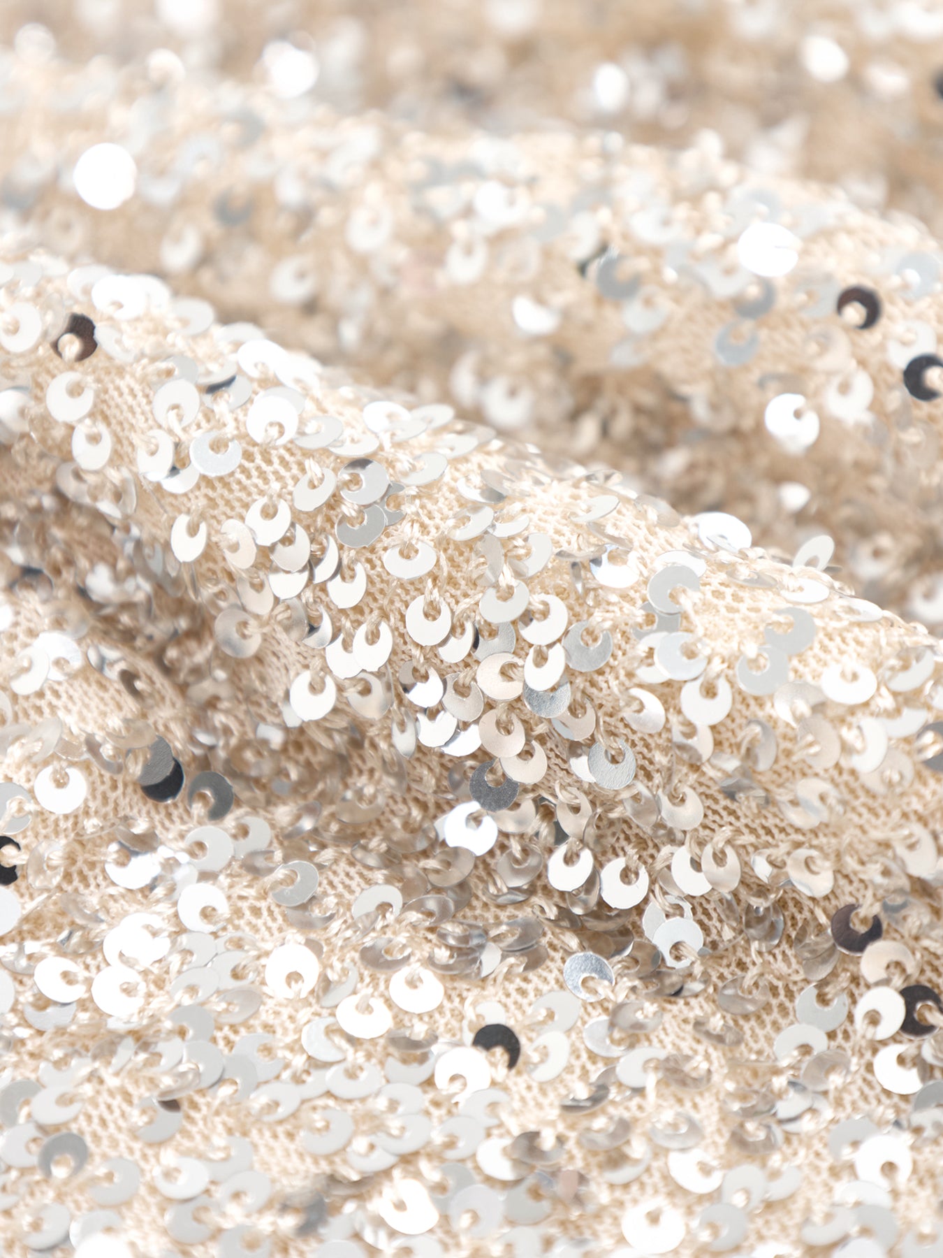 Silver Sequin Short Sleeves T Shirt