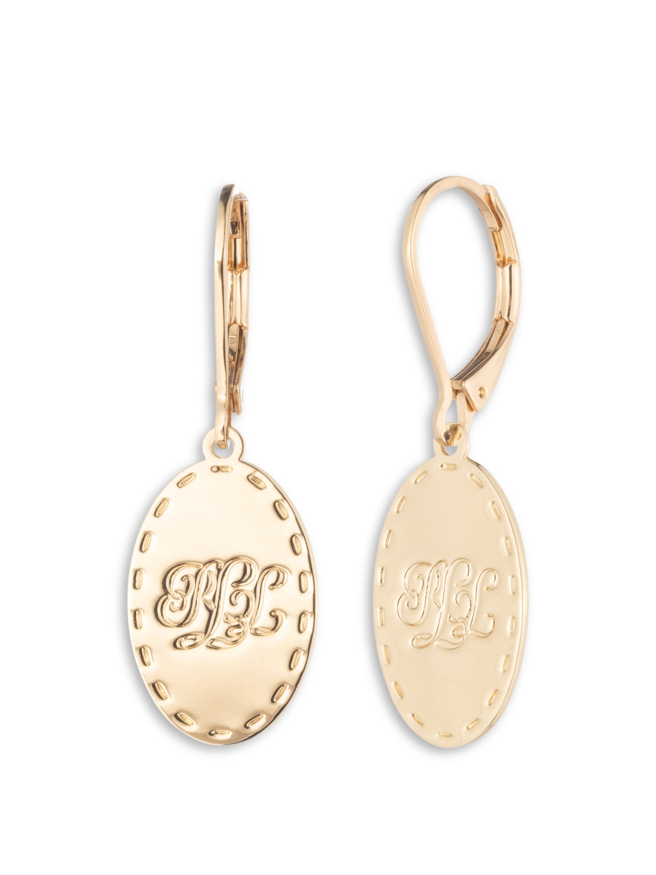 Logo Drop Pendants Gold