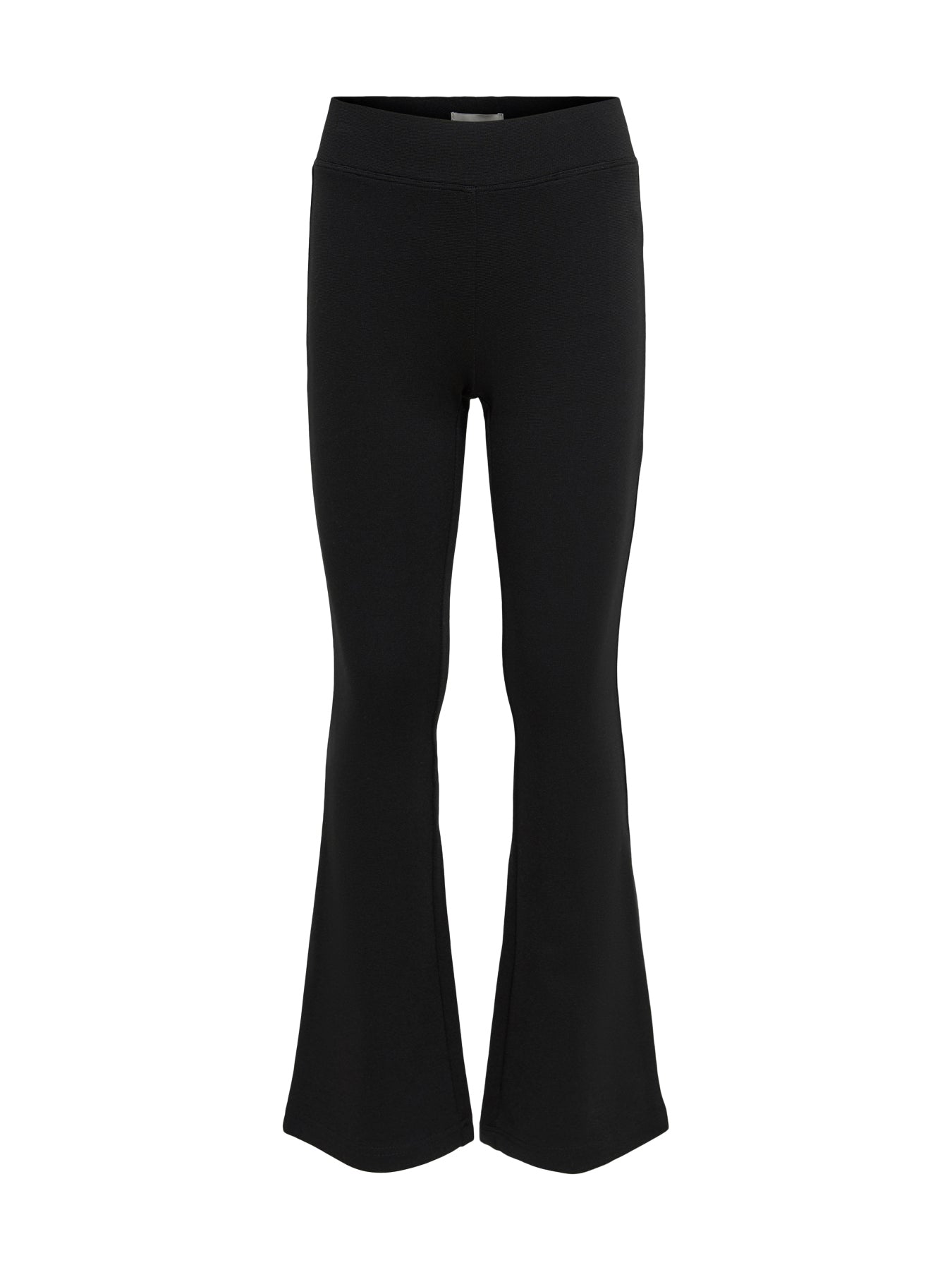Black Viscose Flared Trousers