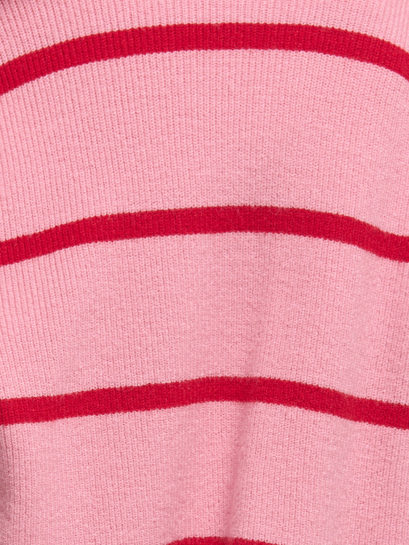 Franca Life Short Long Sleeves Stripe Knitwear Pink