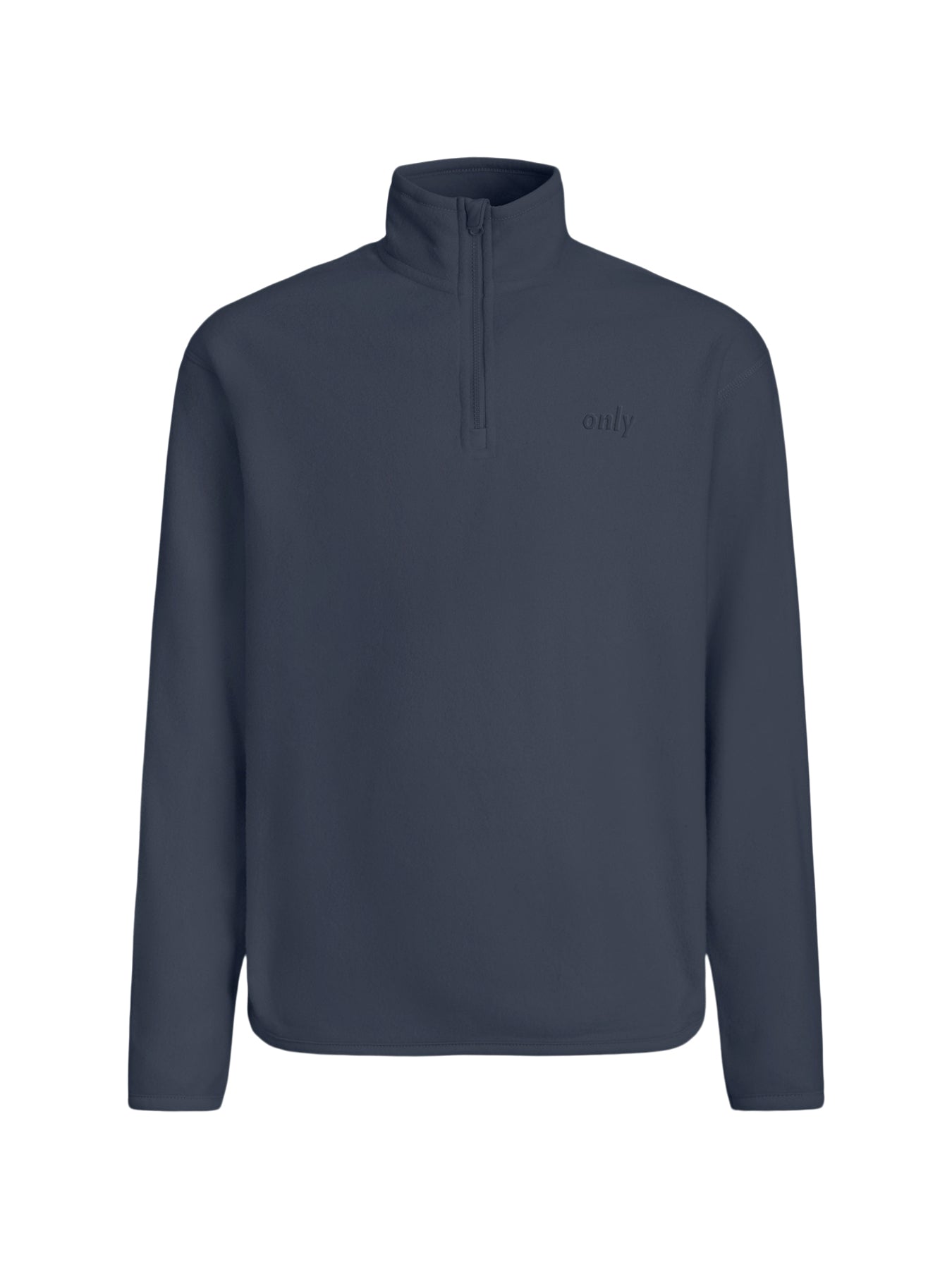 Jeni Long Sleeves Fleece Half Zip Sweatshirt Blue