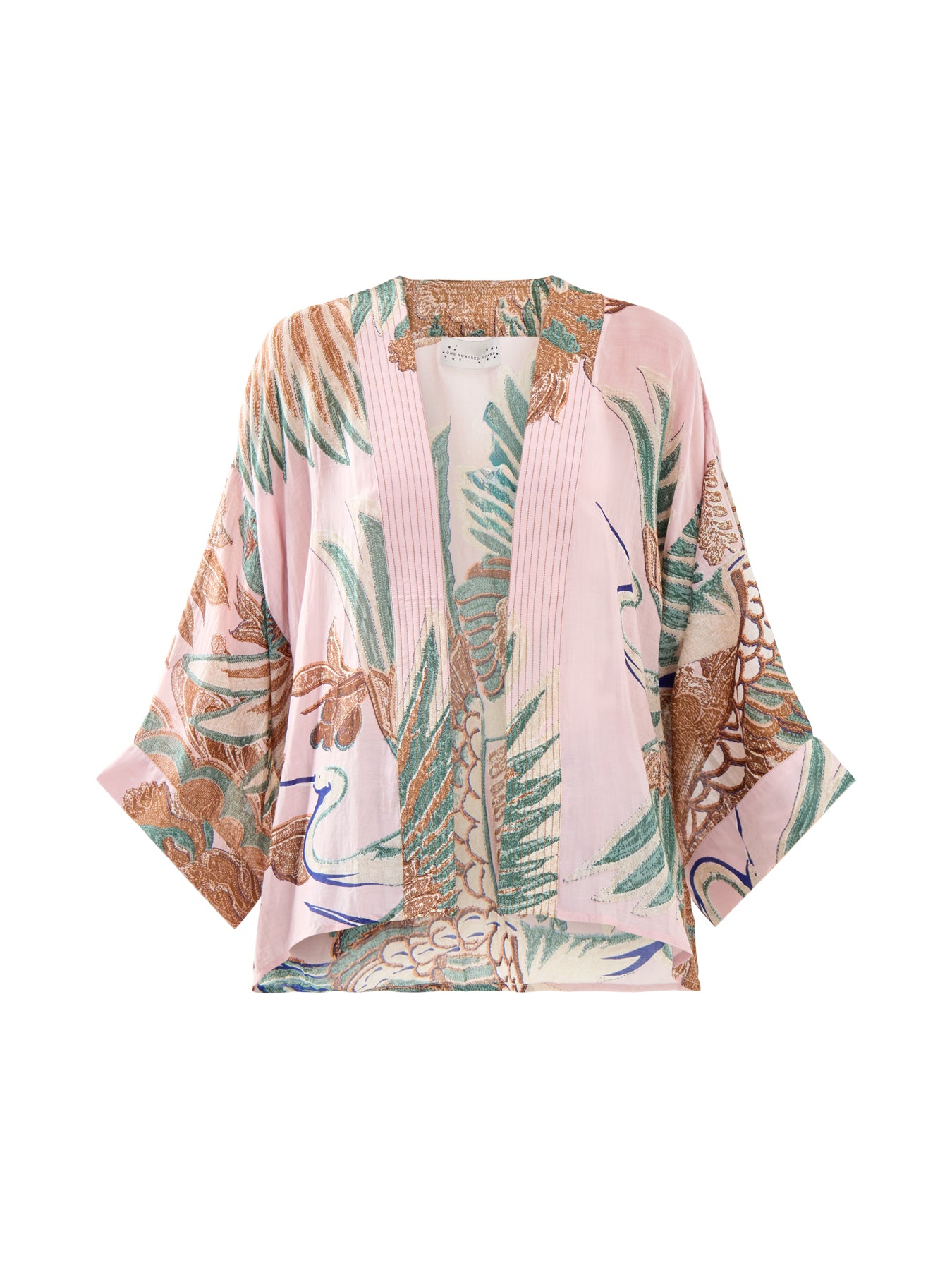 Crane Plaster Short Kimono