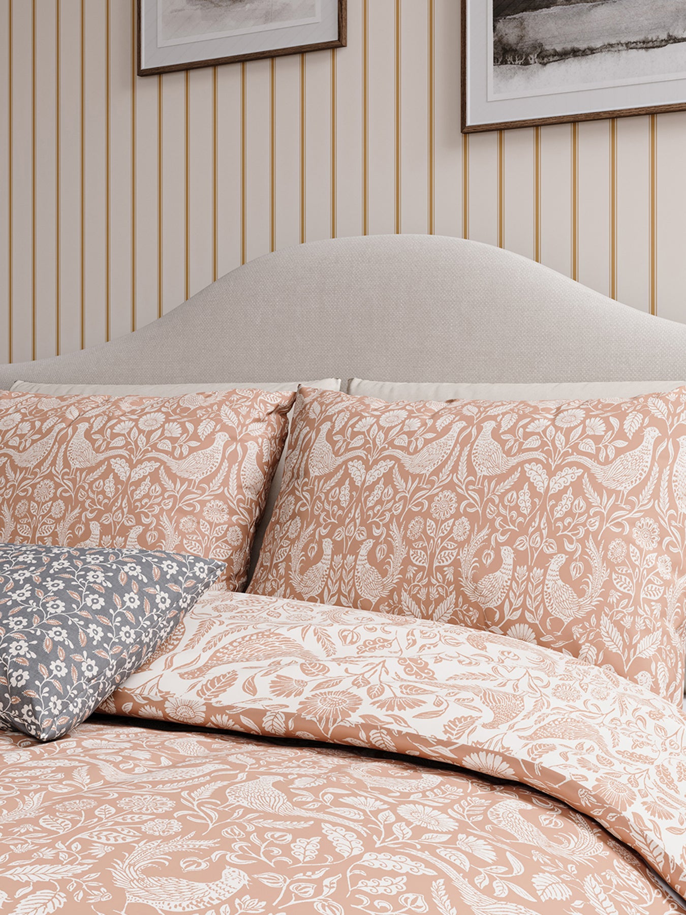 Copper Pheasants Cover Set Double