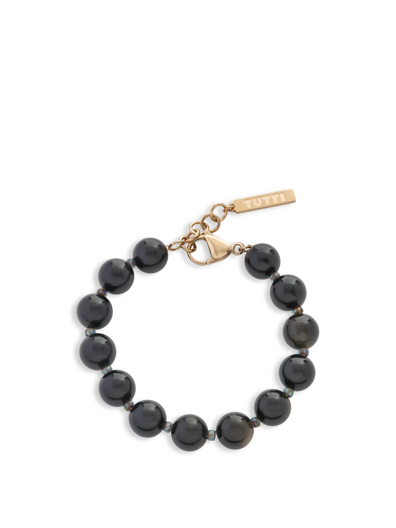 Golden Obsidian Small Beaded Bracelet