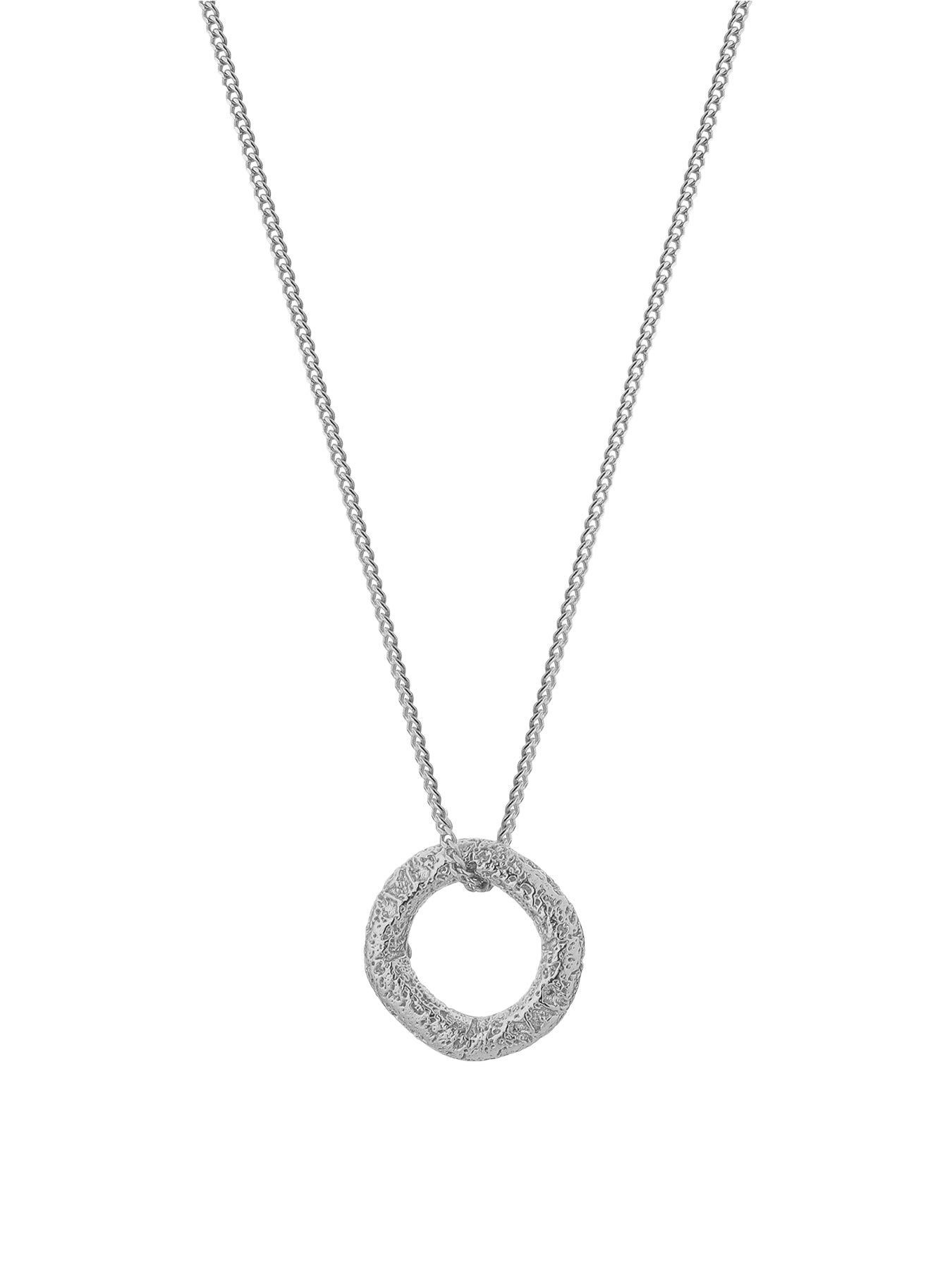 River Pendant Necklace Silver