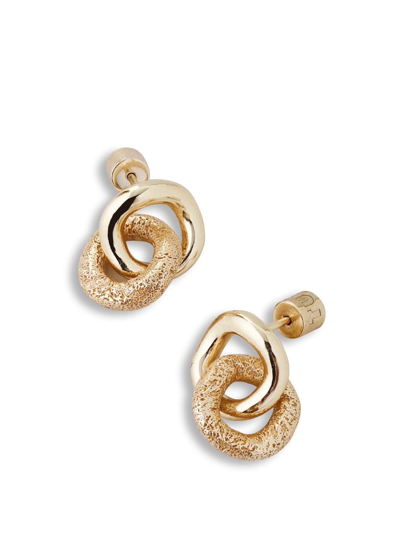 Bind Drop Earrings Gold