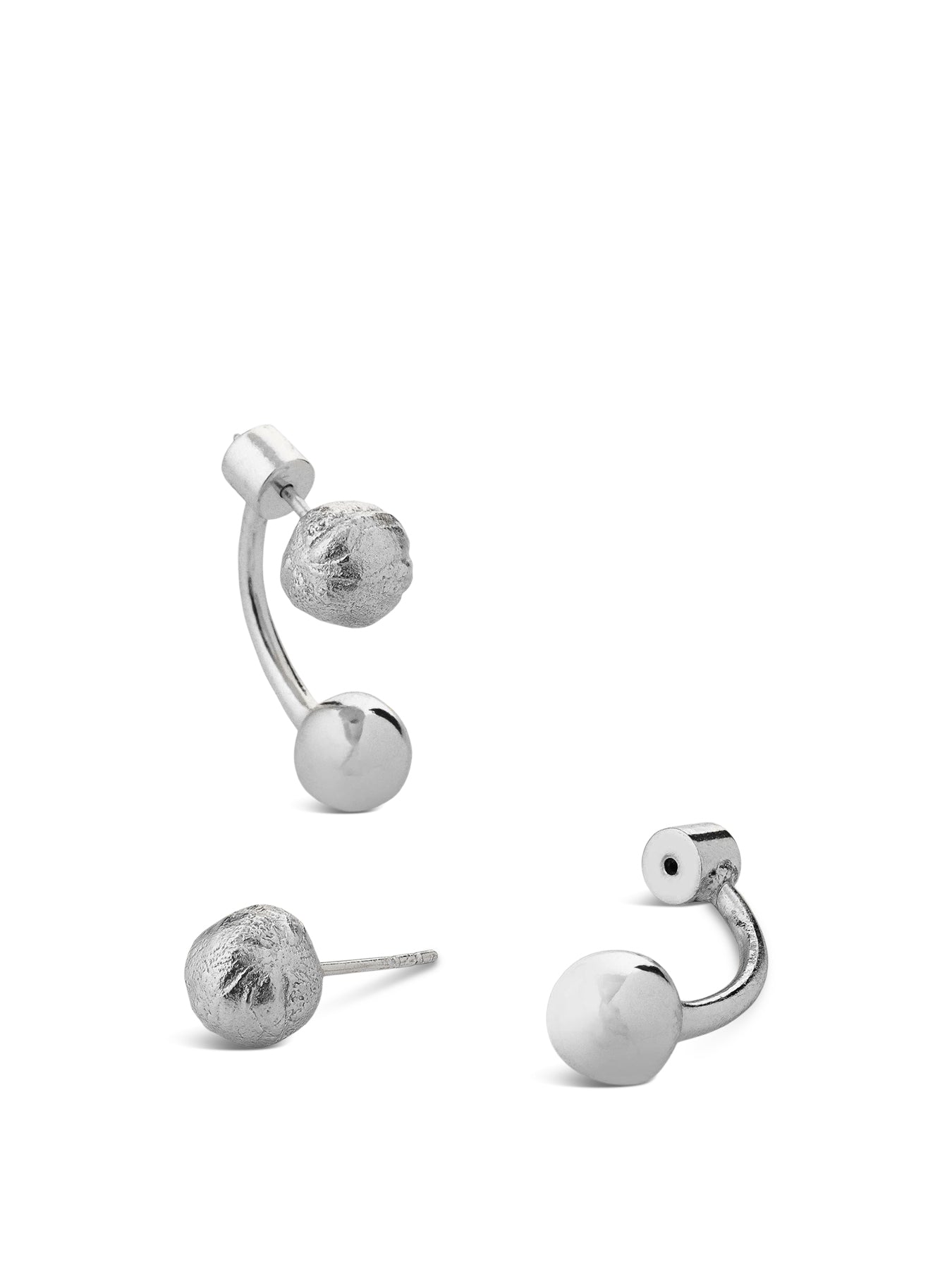 Tideform Drop Earrings Silver