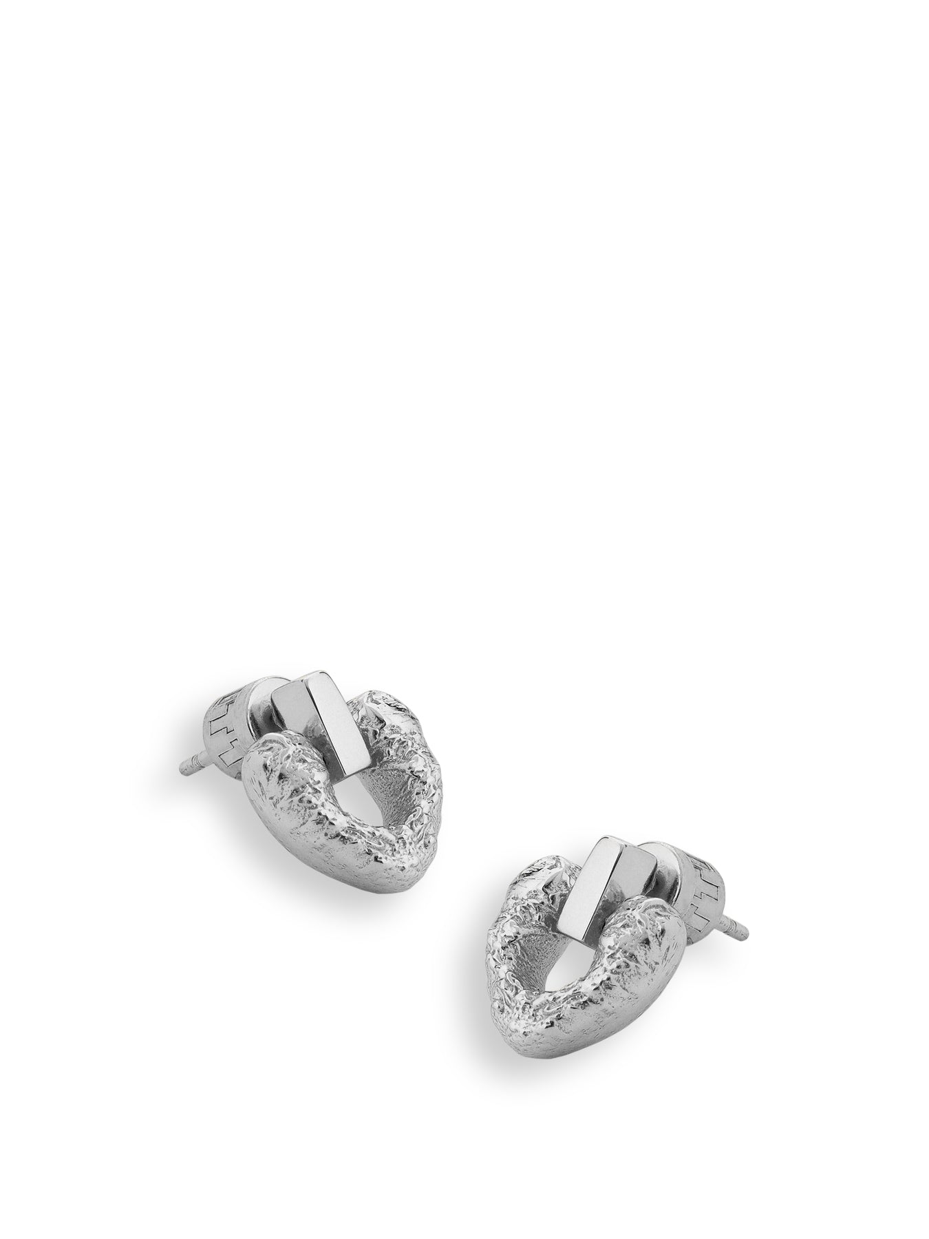 Amity Heart Drop Earrings Silver