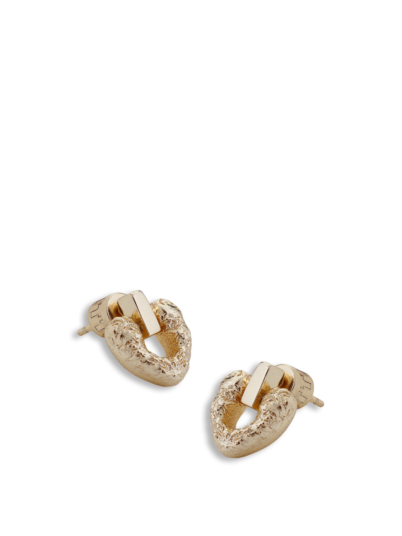 Amity Heart Drop Earrings Gold