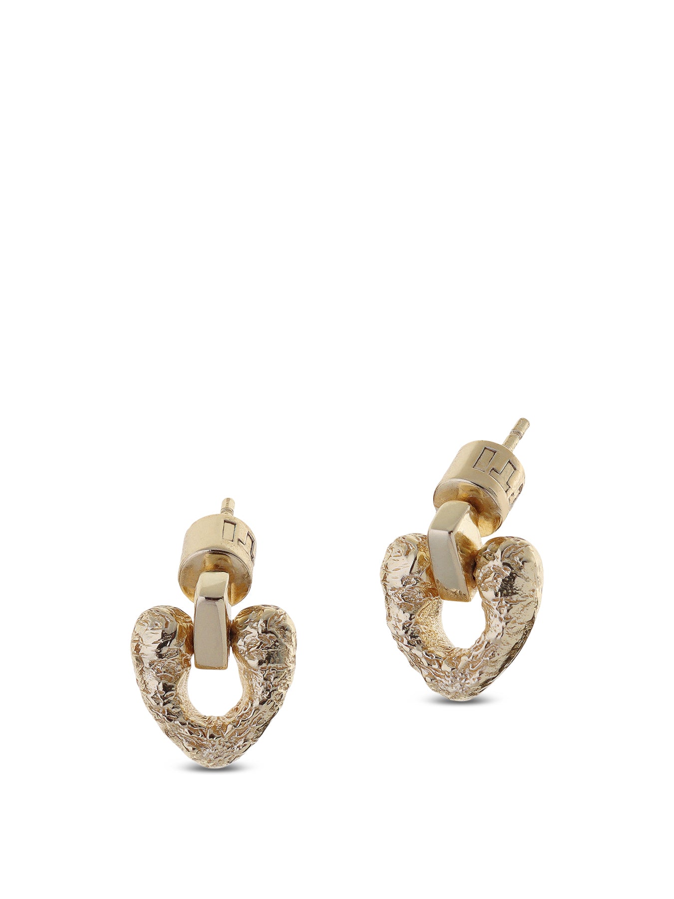 Amity Heart Drop Earrings Gold