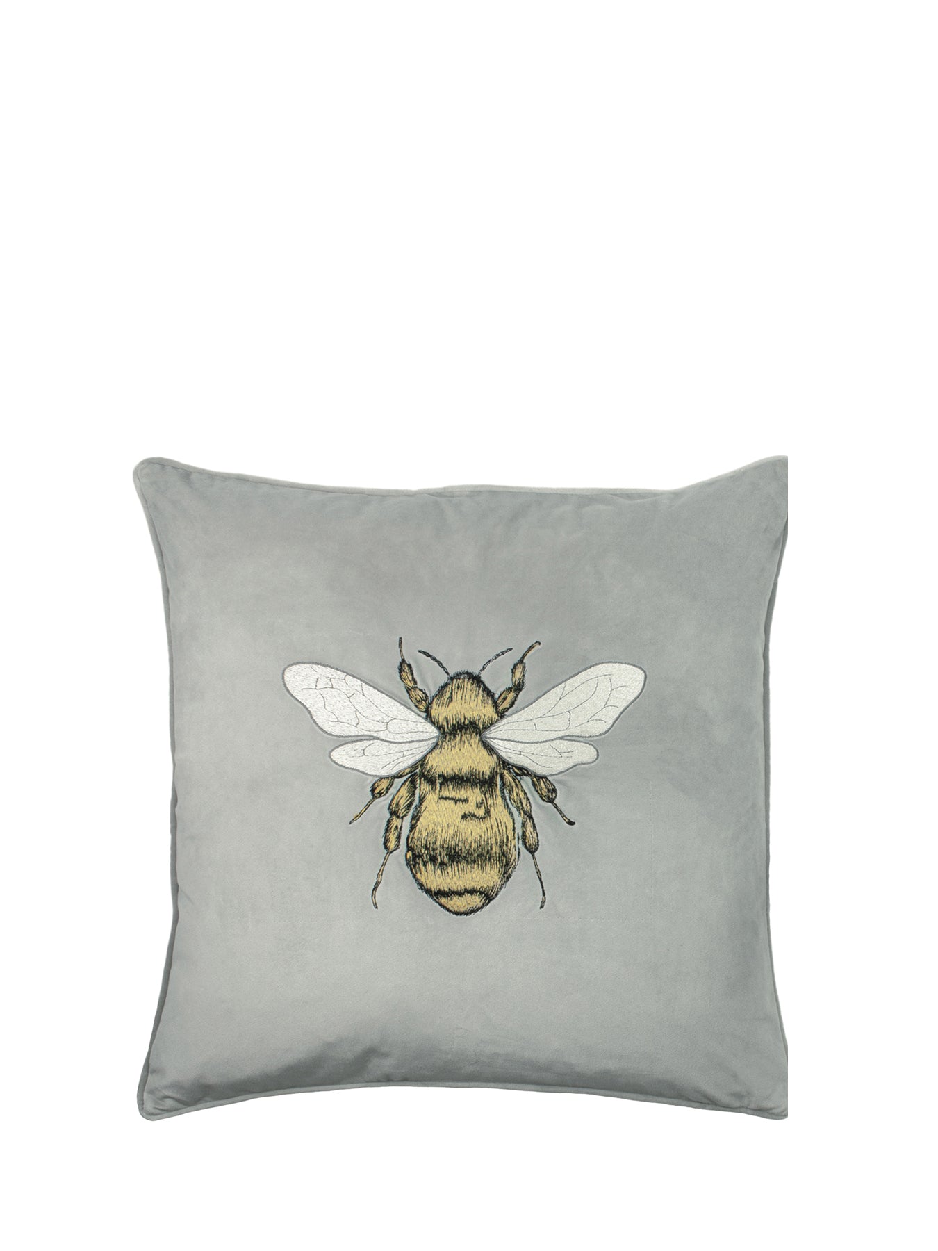 Hortus Feather Rich Cushion 50 x 50cm Silver Grey
