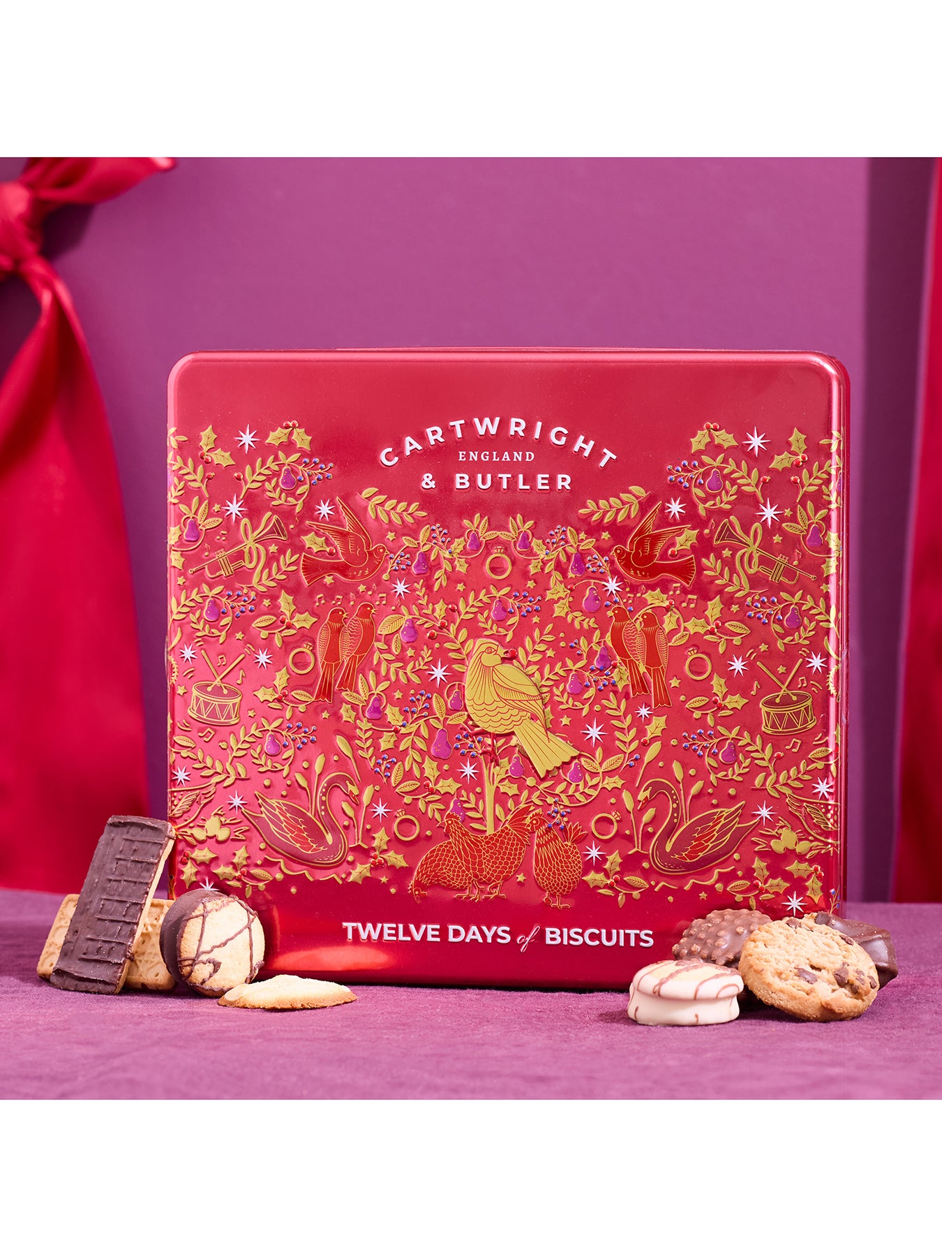 12 Days of Christmas  Chocolate Biscuits Assortment Tin