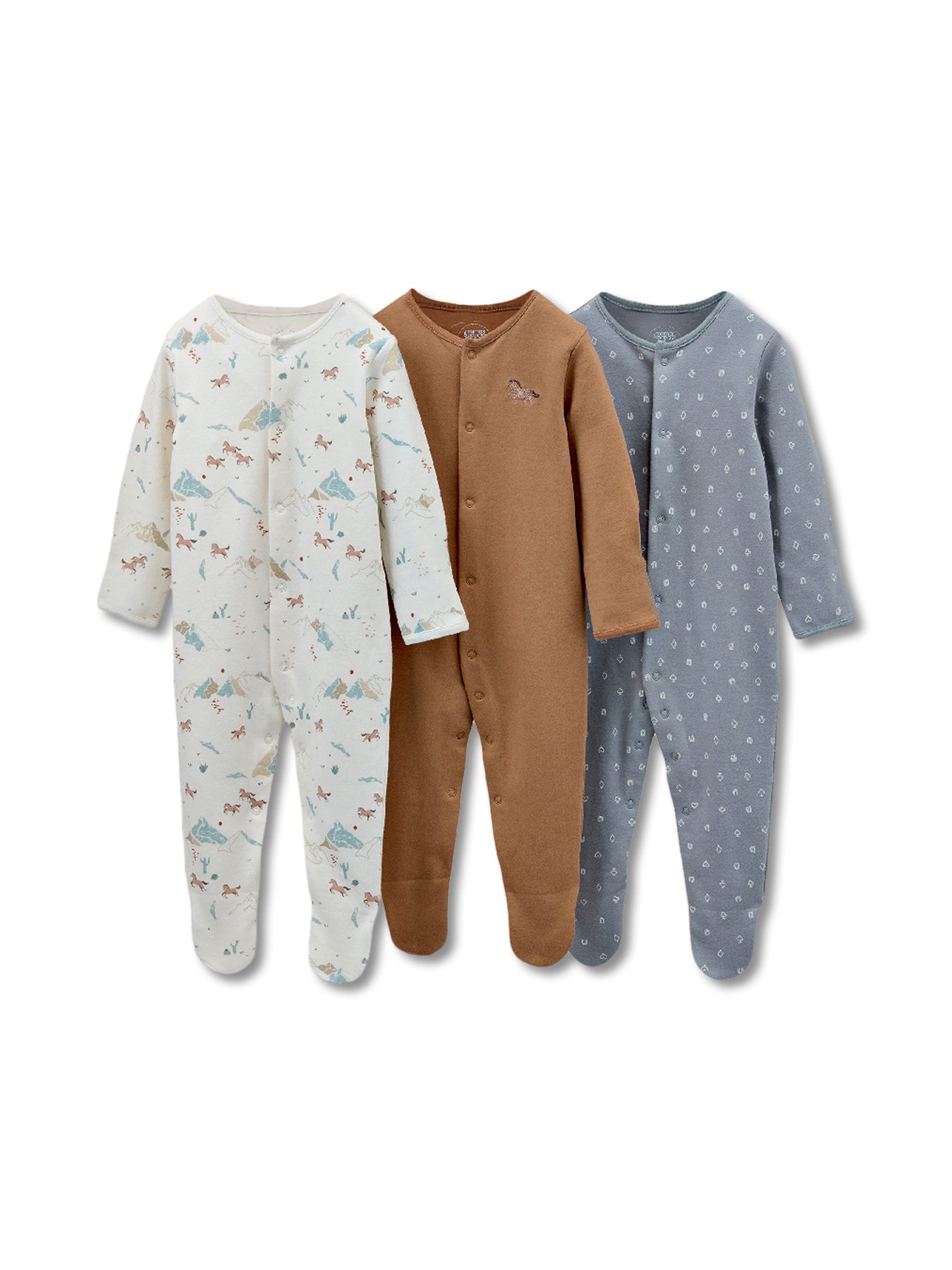 3 Pack Rodeo Sleepsuits Multi