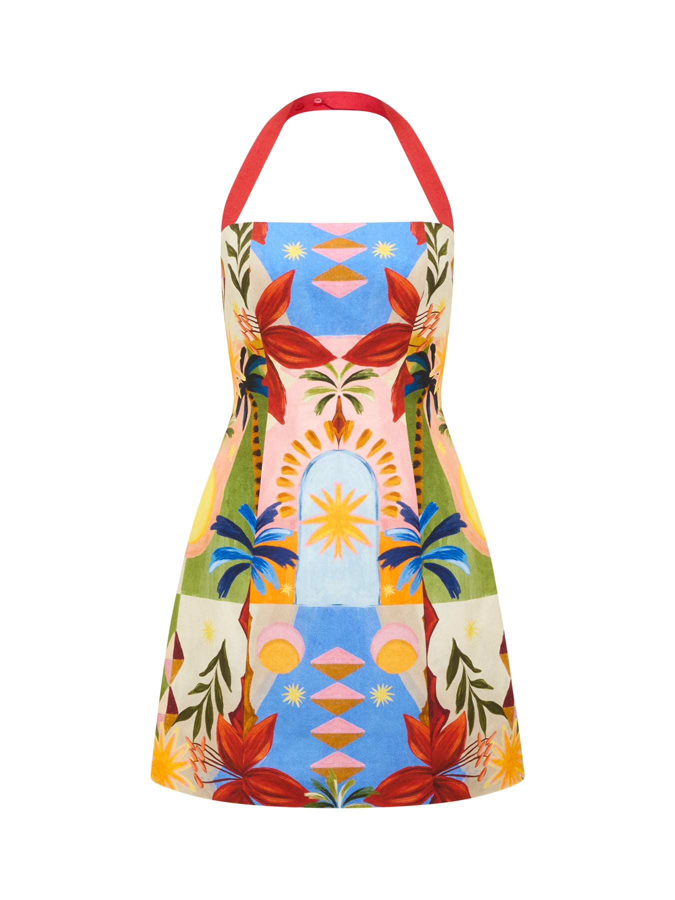 Keely Halter Neck Linen Mini Dress