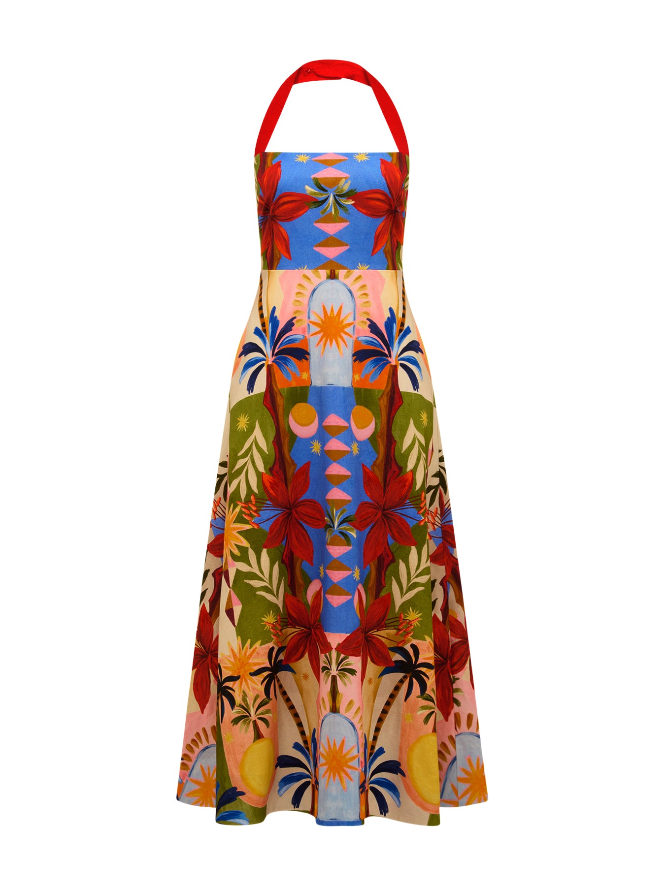 Romee Halter Neck Midi Dress