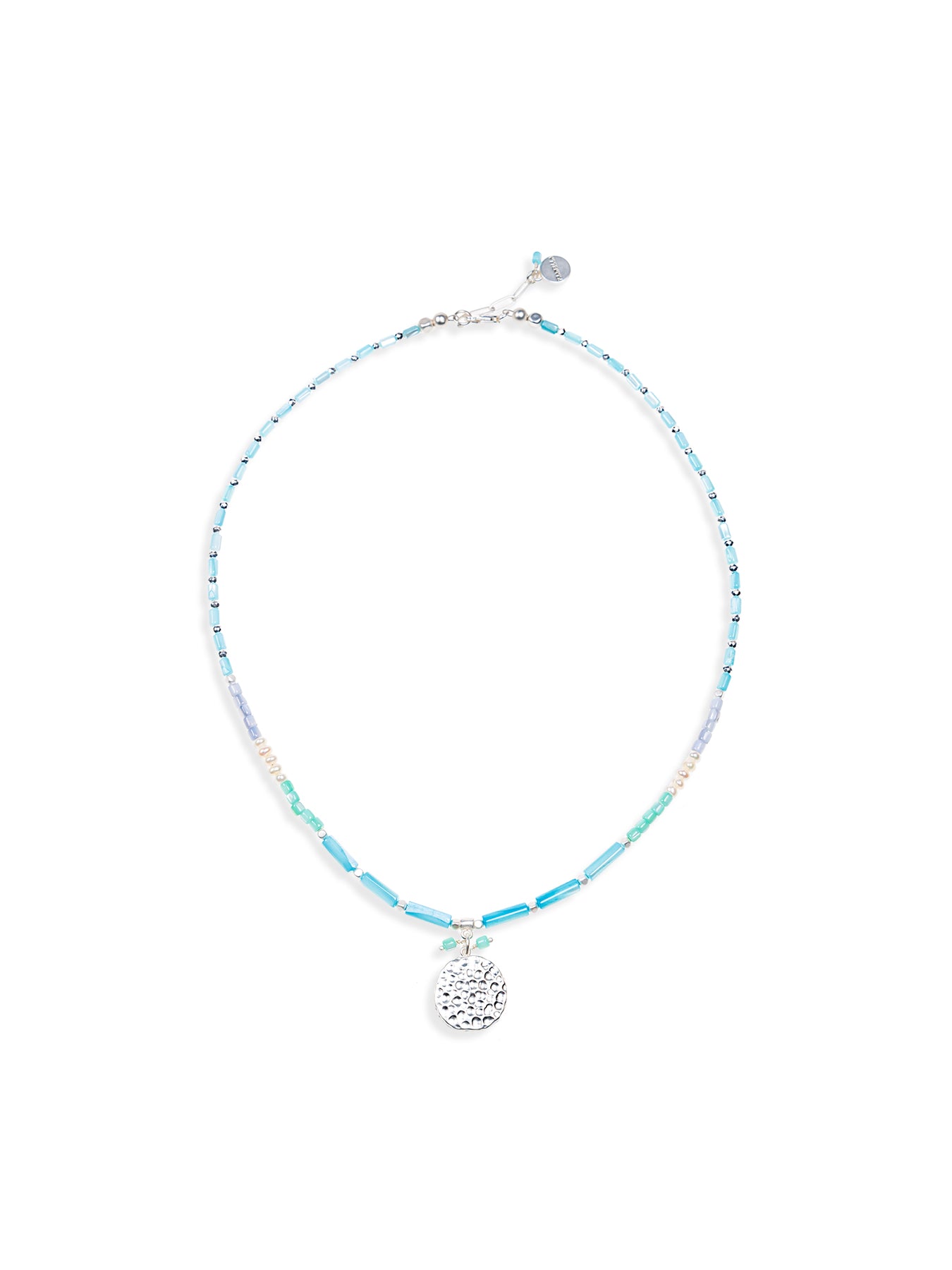 Sol White Disc Necklace