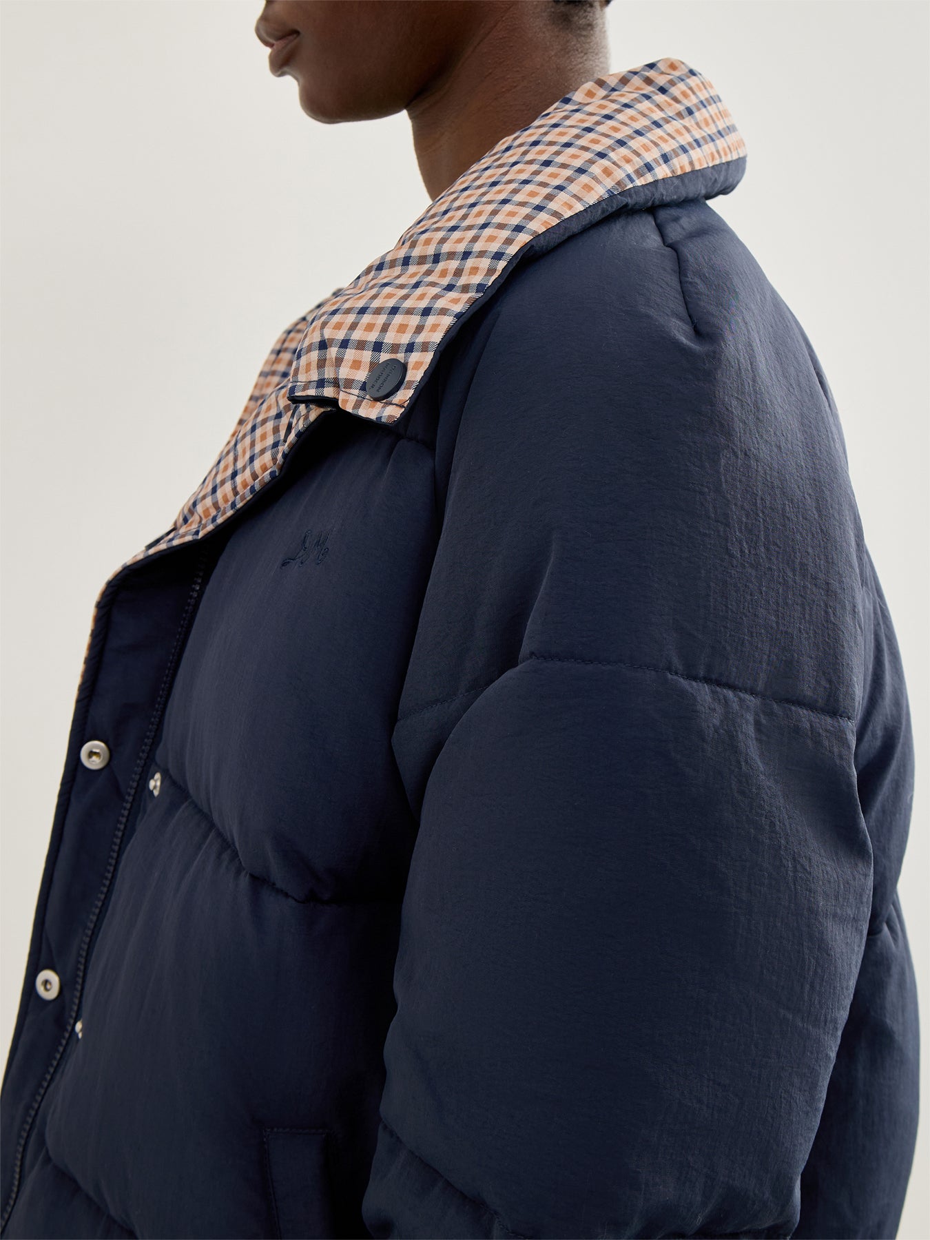 Opal Reversible Puffer Jacket Navy – Fenwick