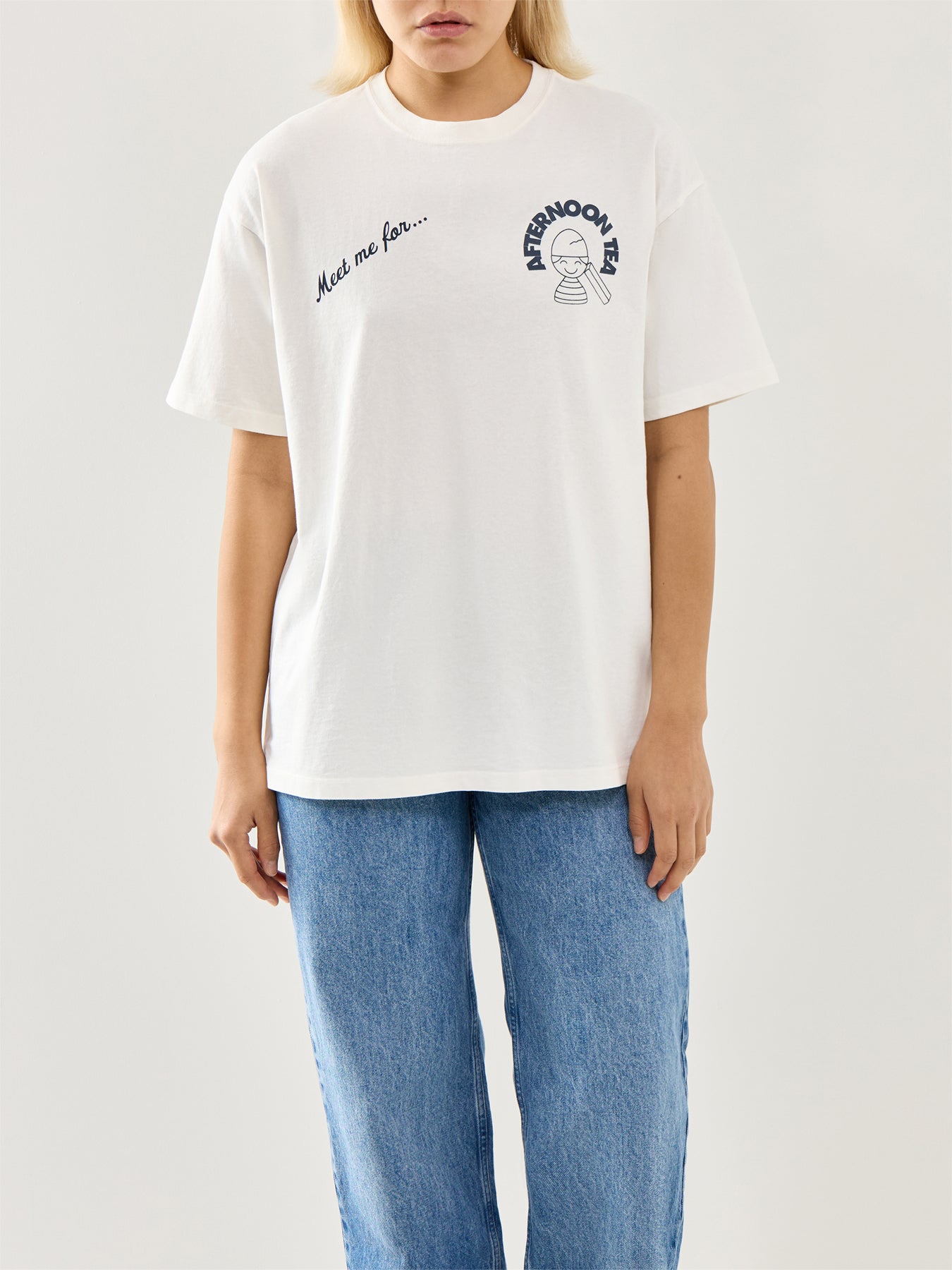 Afternoon Tea Boyfriend T-Shirt White