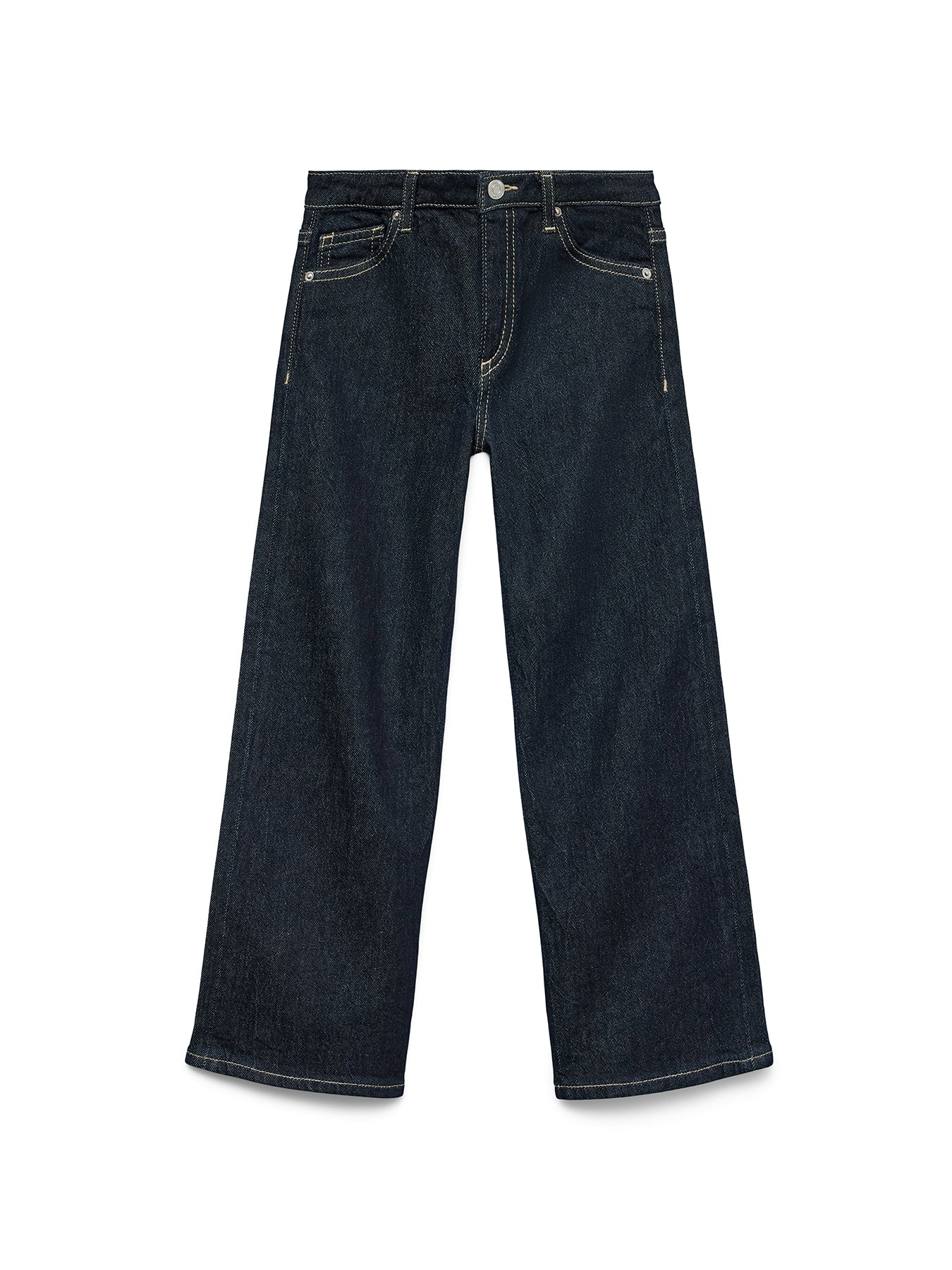 Tessa Wide Leg Denim Jeans Dark Blue Denim