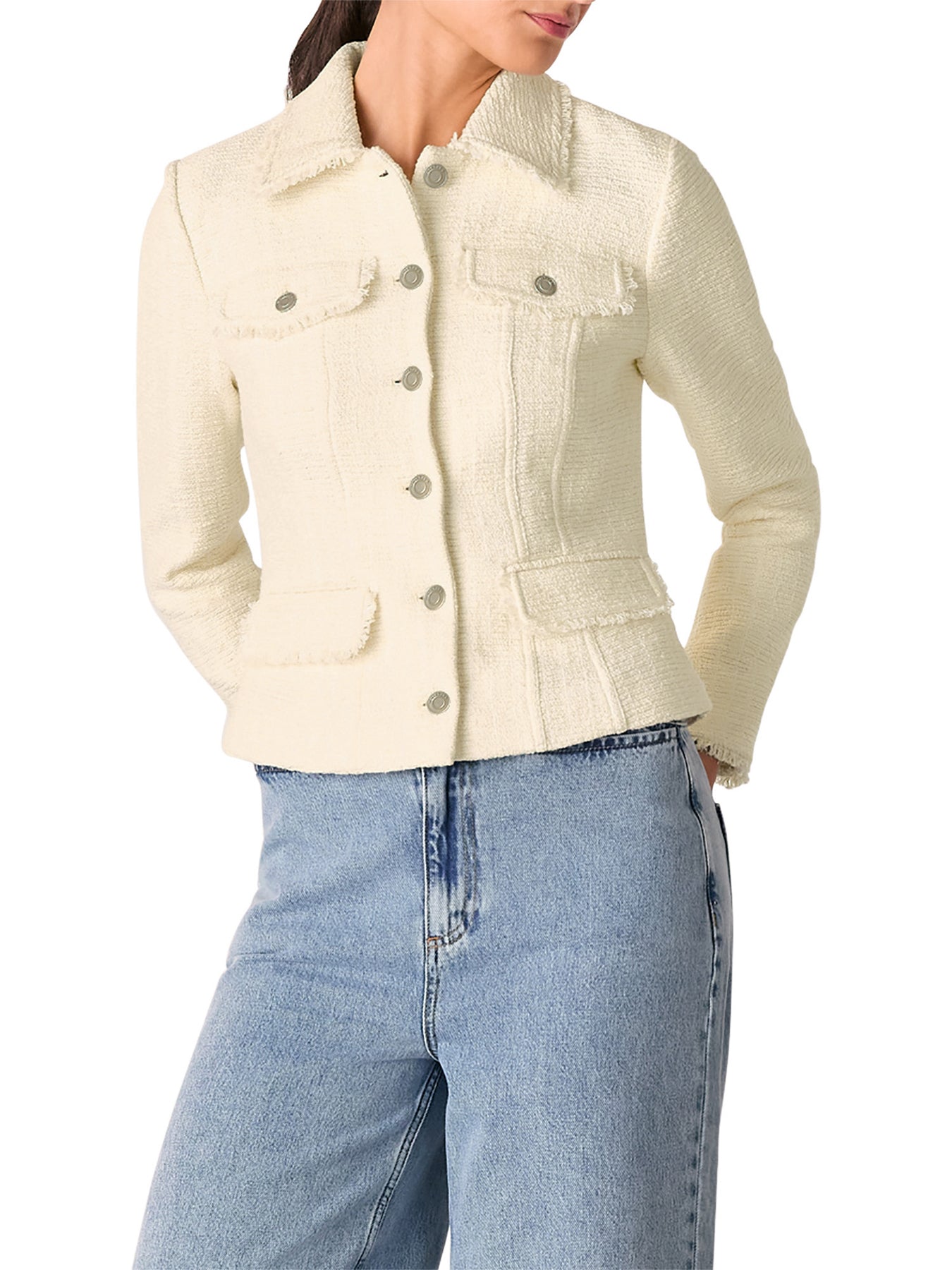 Ivory Lucie Boucle Jacket