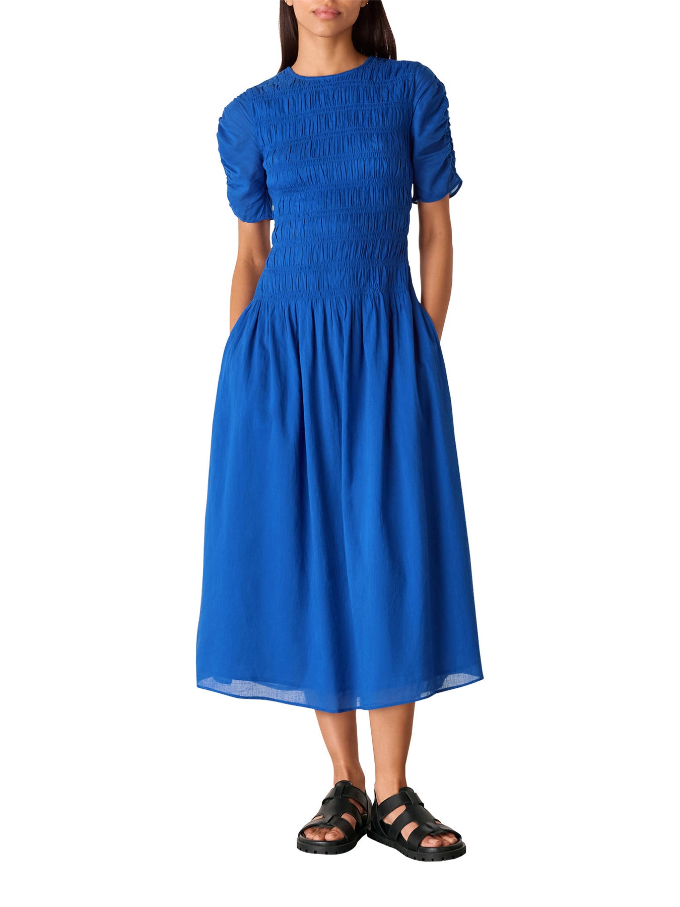 Blue Avery Smocked Dress