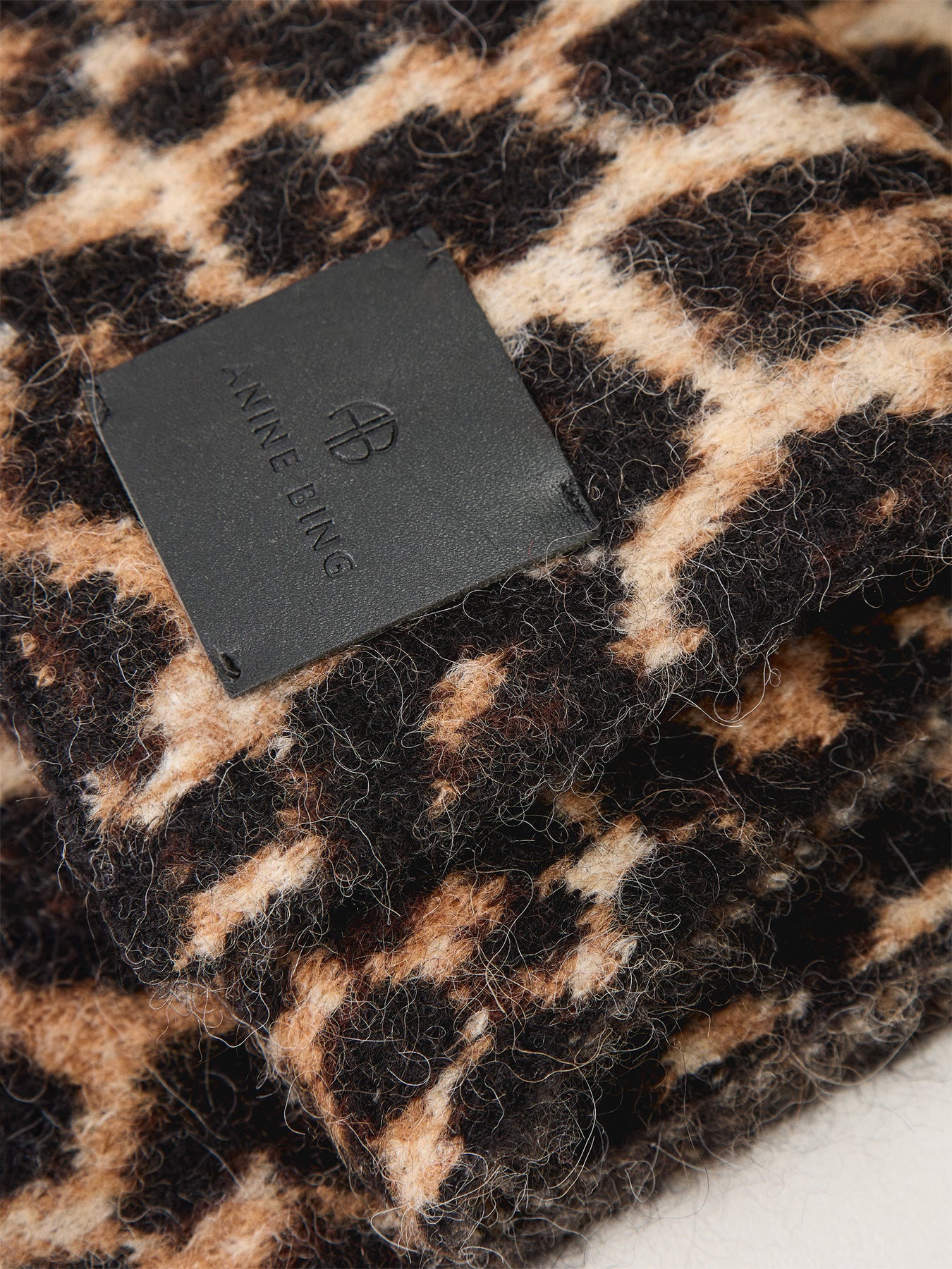 Hannah Scarf - Black And Brown Leopard