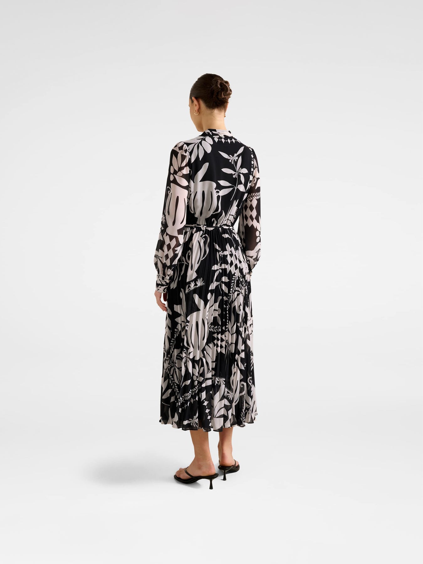 Annabel Button Through Midi Dress Black