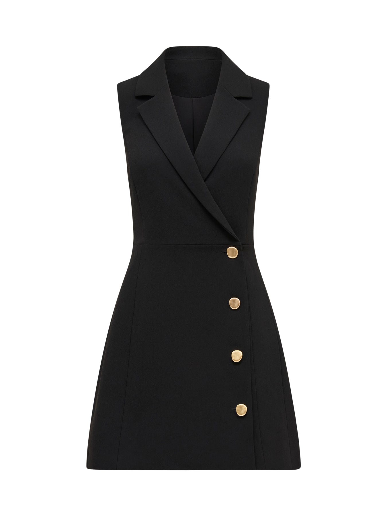 Eddie Sleeveless Blazer Mini Dress Black