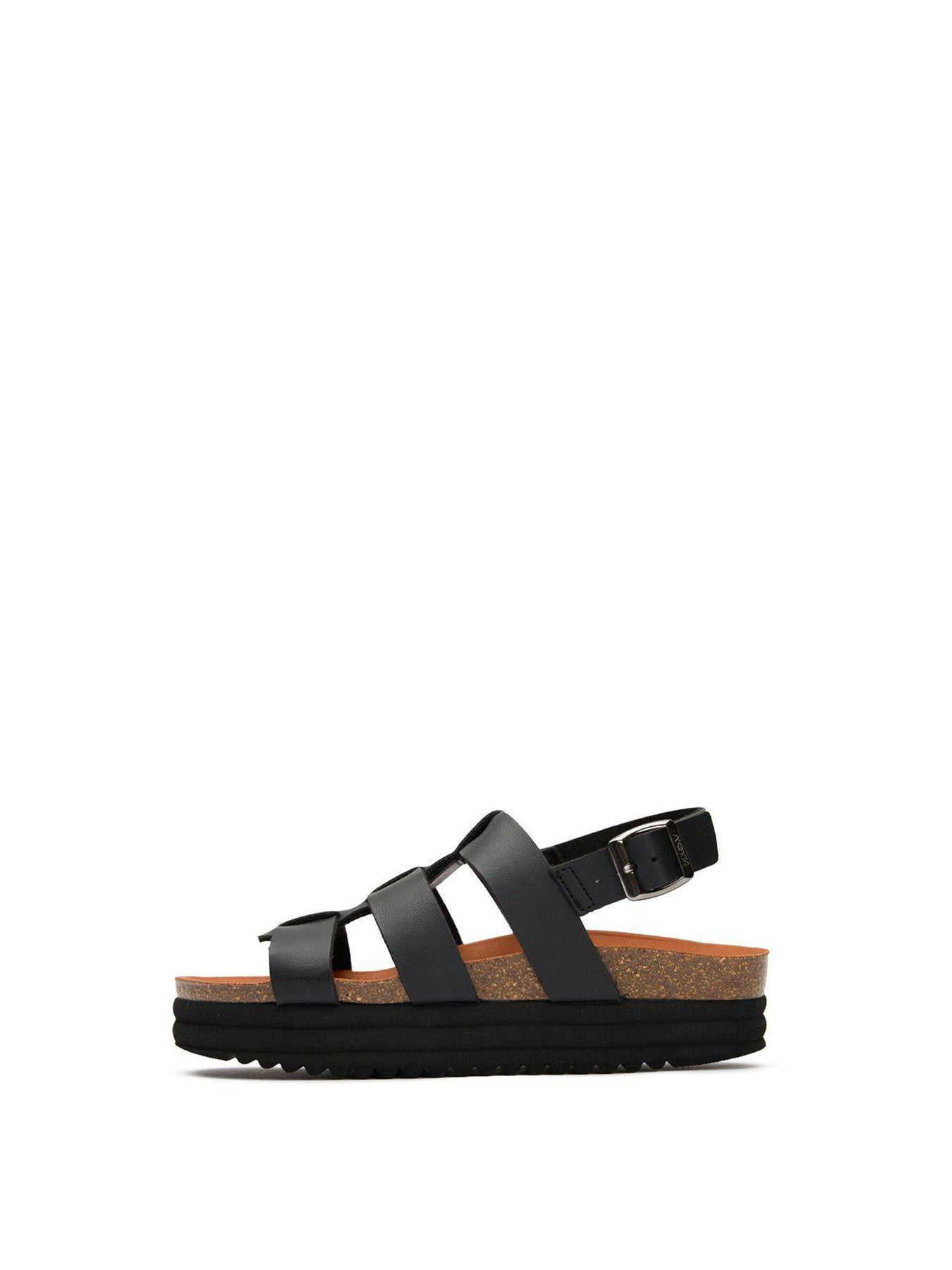 V.Gan Vegan Fig Ankle Strap Footbed Sandals Black
