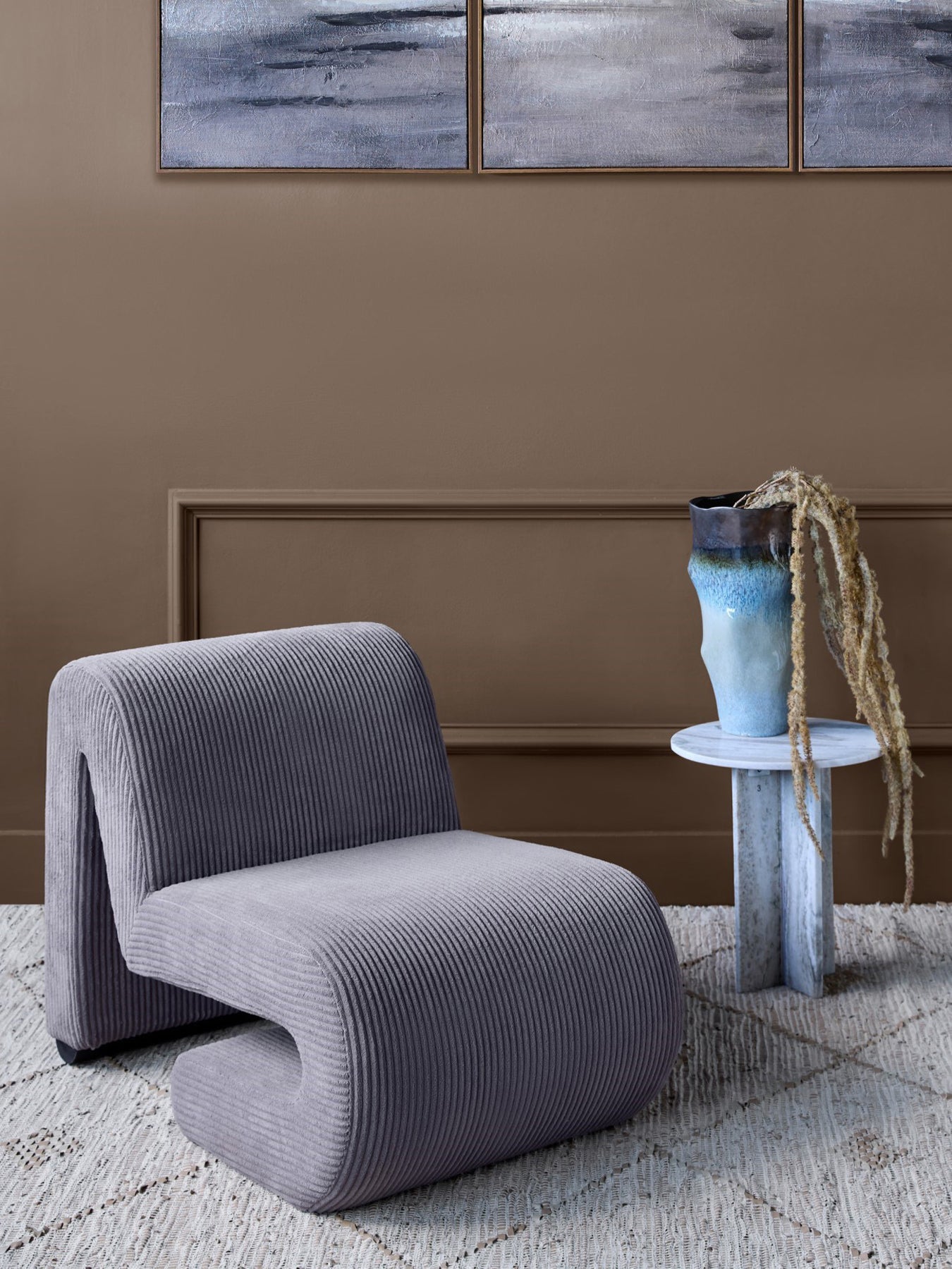 Ellis Chair Mid Brown Corduroy